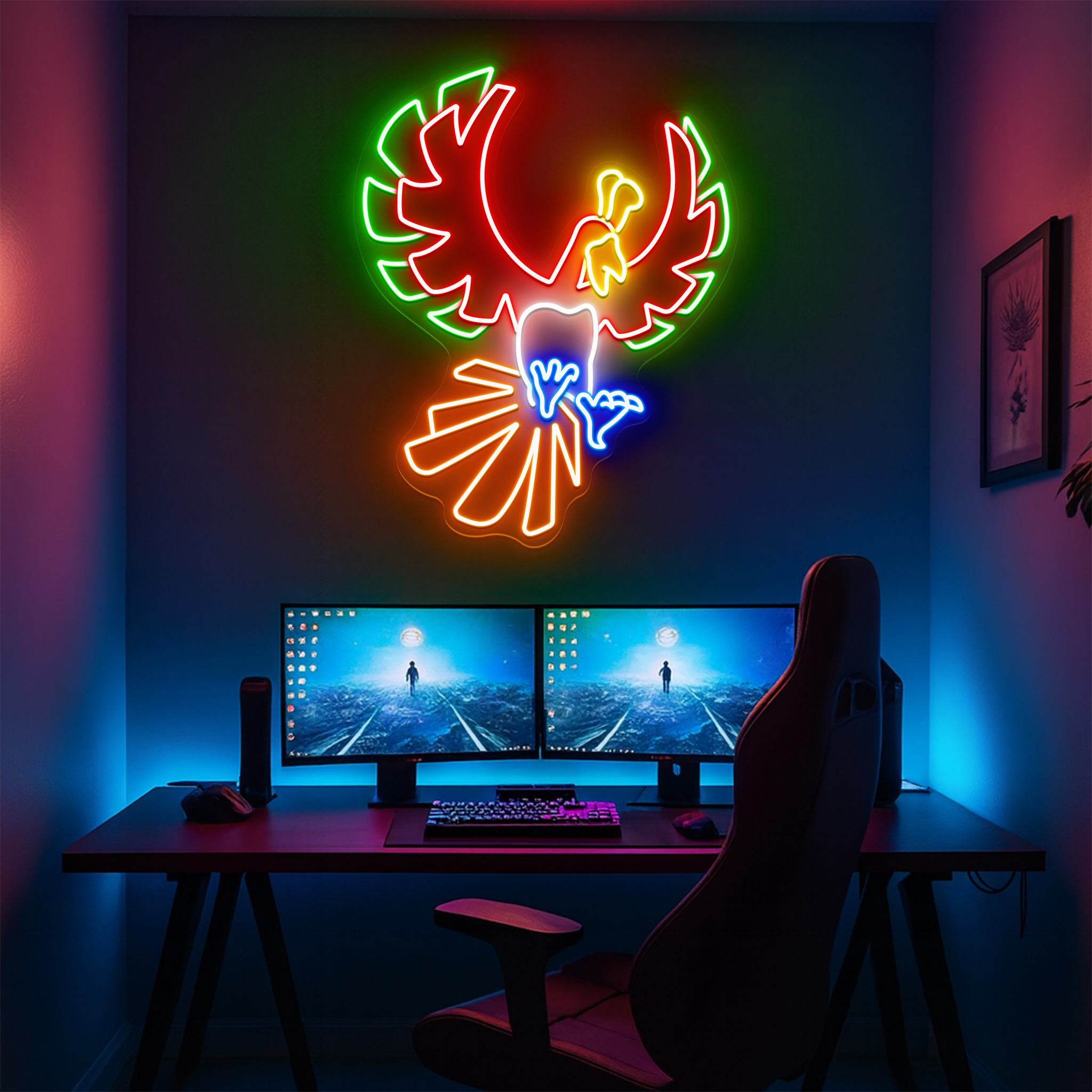 Ho-oh Pokemon Neon Sign