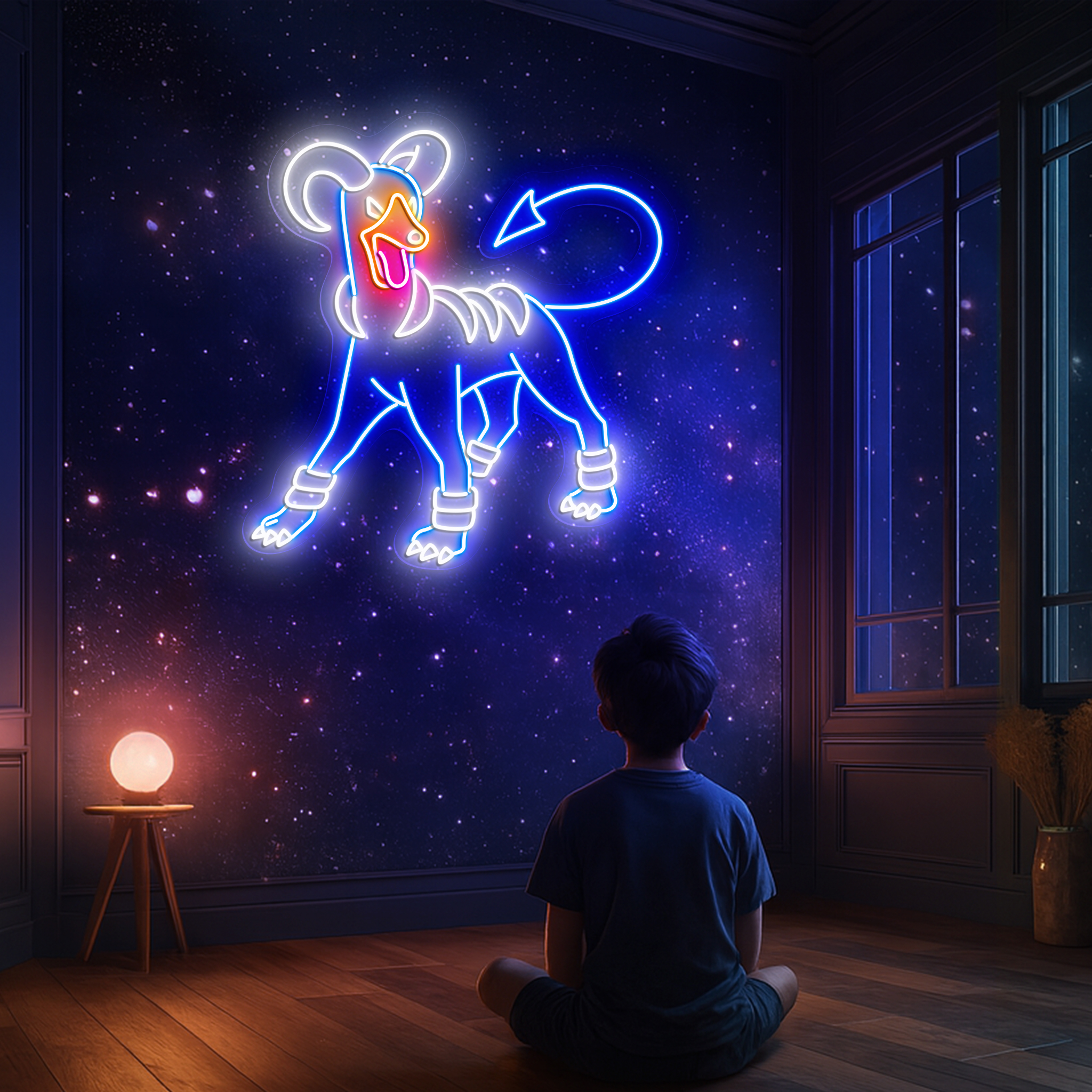 Houndoom Pokemon Neon Sign