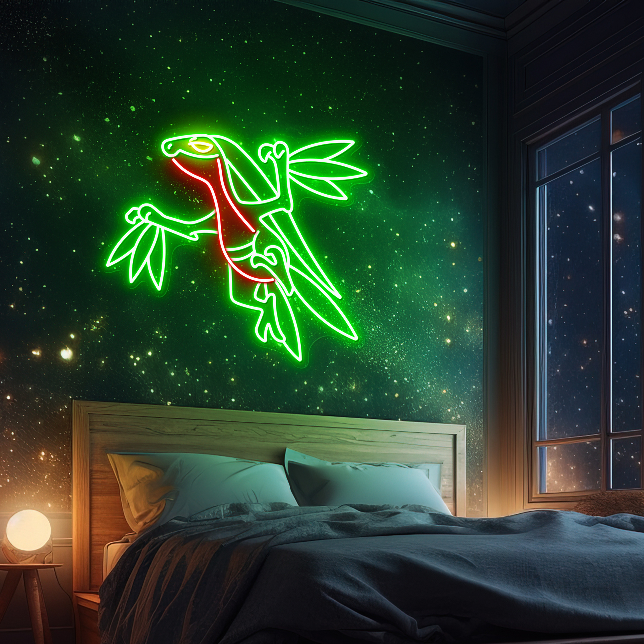 Grovyle Pokemon Neon Sign
