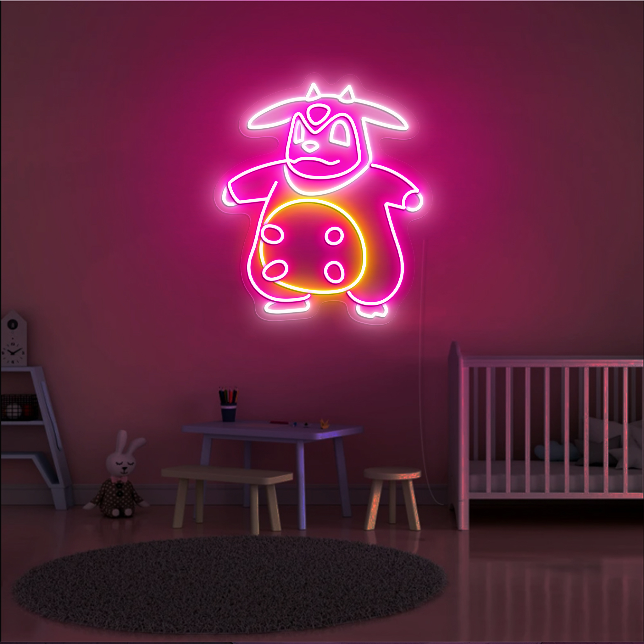 Pokemon Miltank Neon Sign