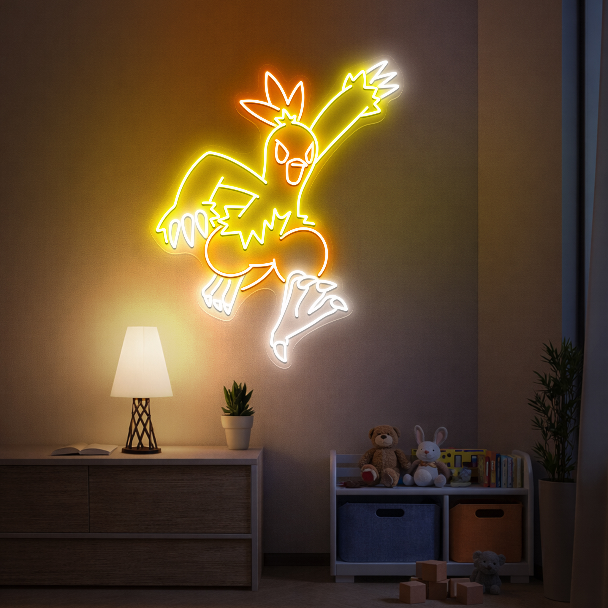 Pokemon Combusken Neon Signs