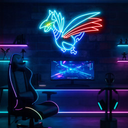 Skarmory Pokemon Neon Sign