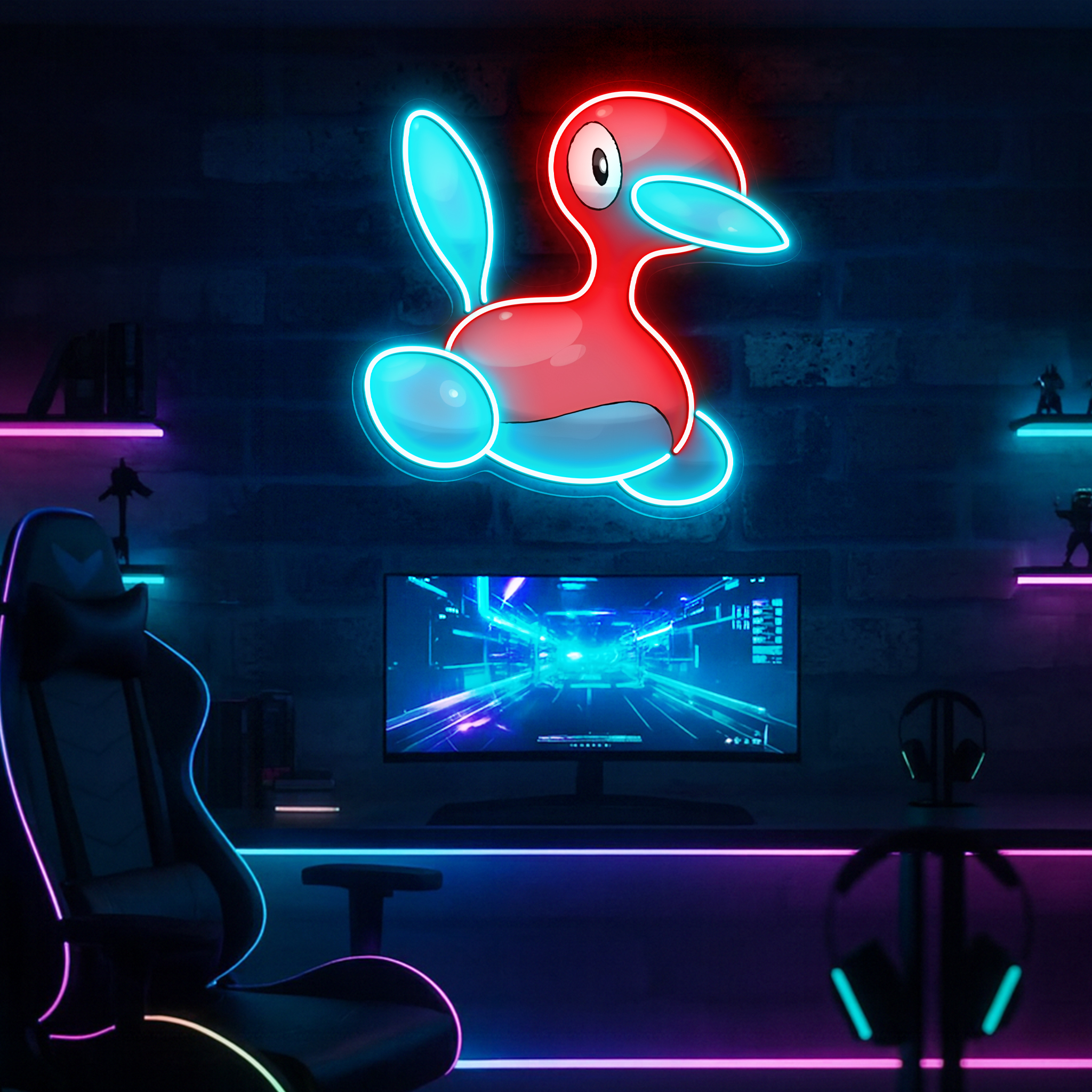 Pokemon Porygon2 UV Sign