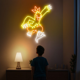 Pokemon Combusken Neon Signs