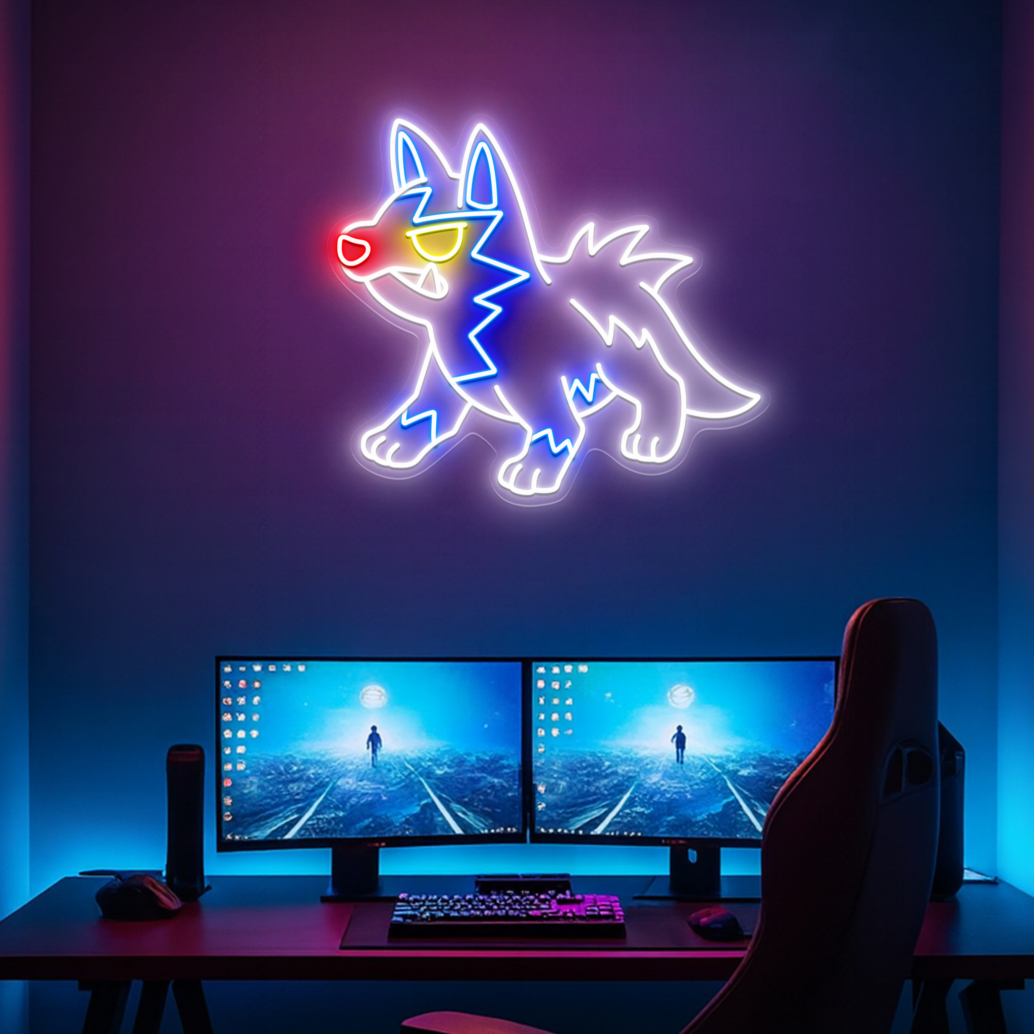 Pokemon Poochyena Neon Sign