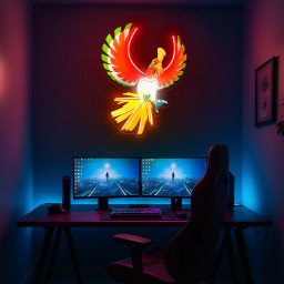 Ho-oh Pokemon UV Sign