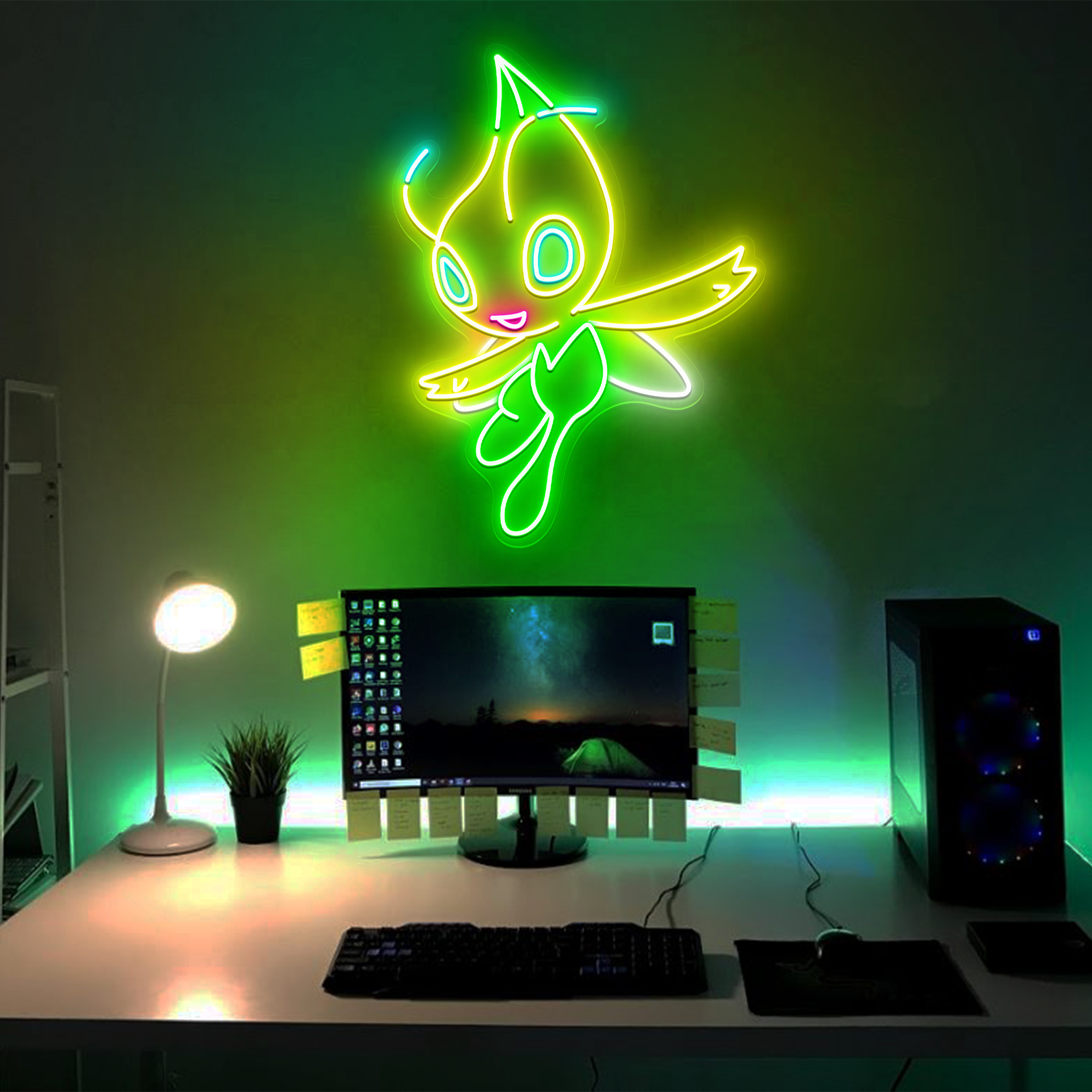 Celebi Pokemon Neon Signs