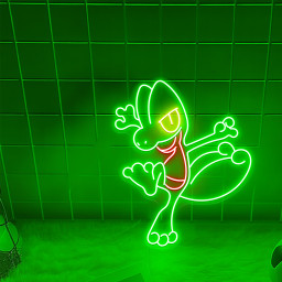 Treecko Pokemon Neon Sign