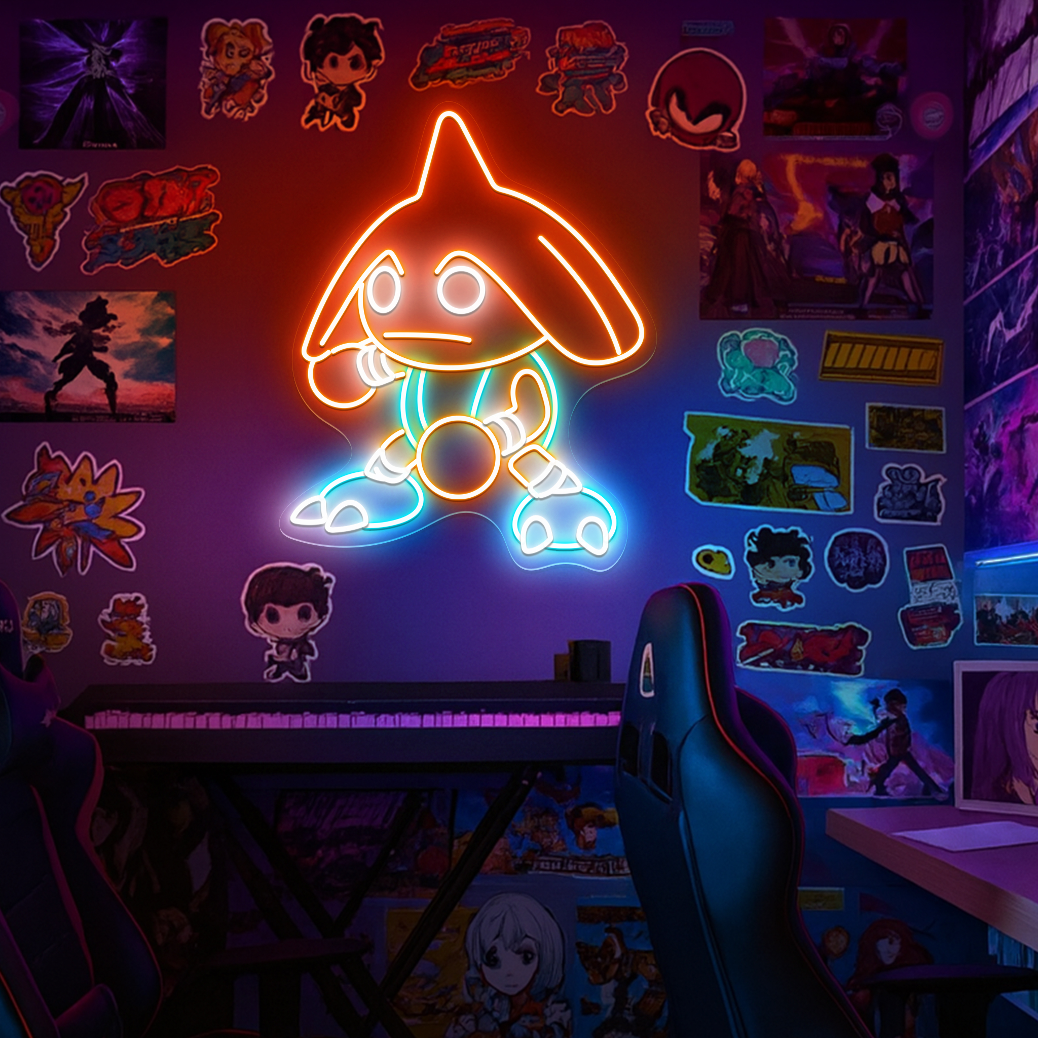 Hitmontop Pokemon Neon Sign