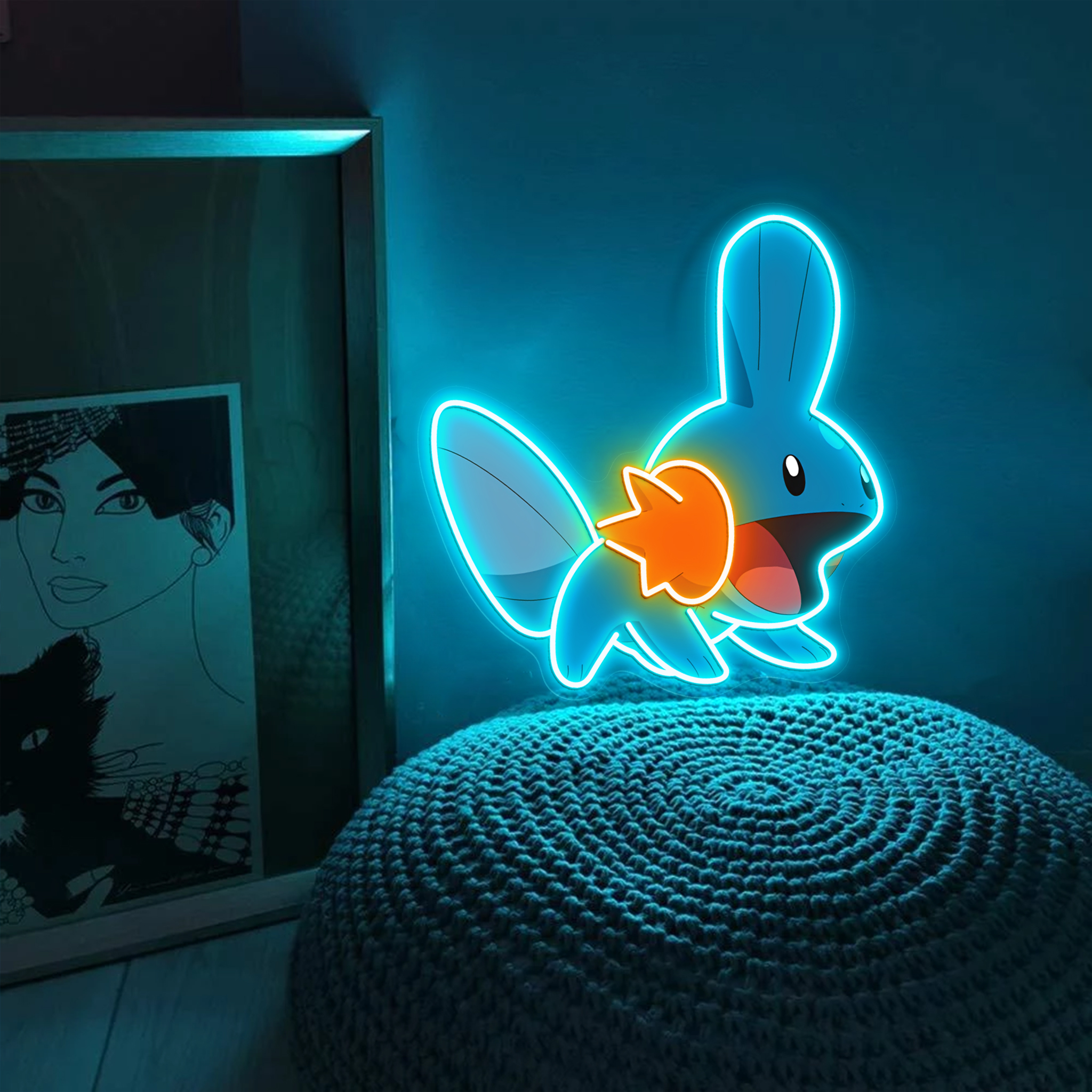 Mudkip Pokemon UV Sign