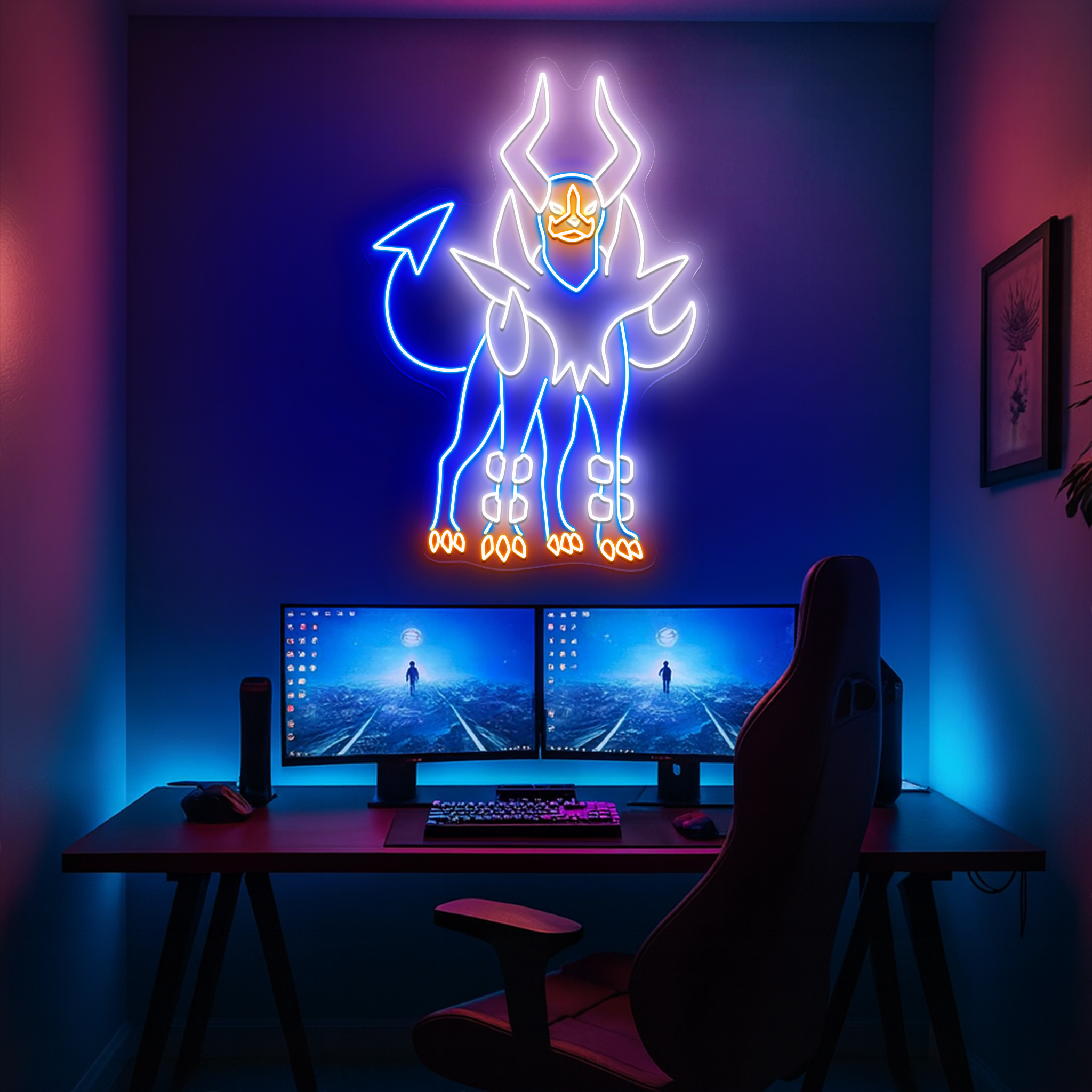 Pokemon Mega Houndoom Neon Signs