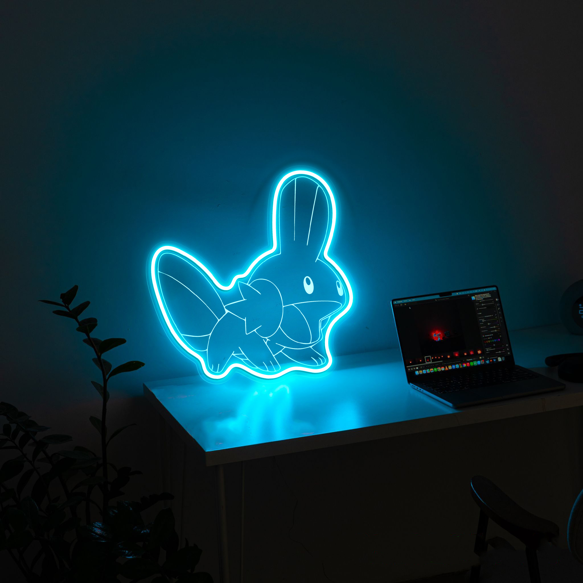 Mudkip Pokemon Laser Sign