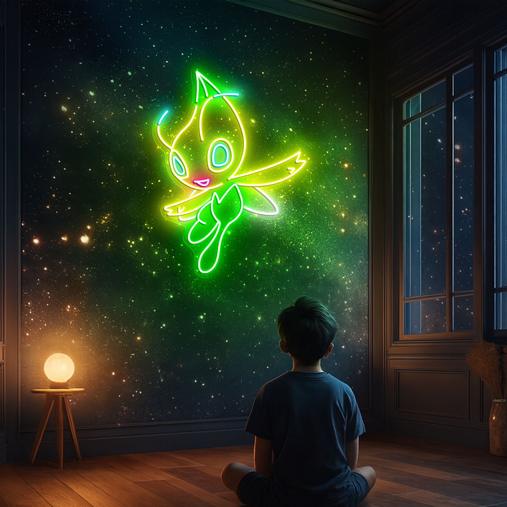 Celebi Pokemon Neon Signs