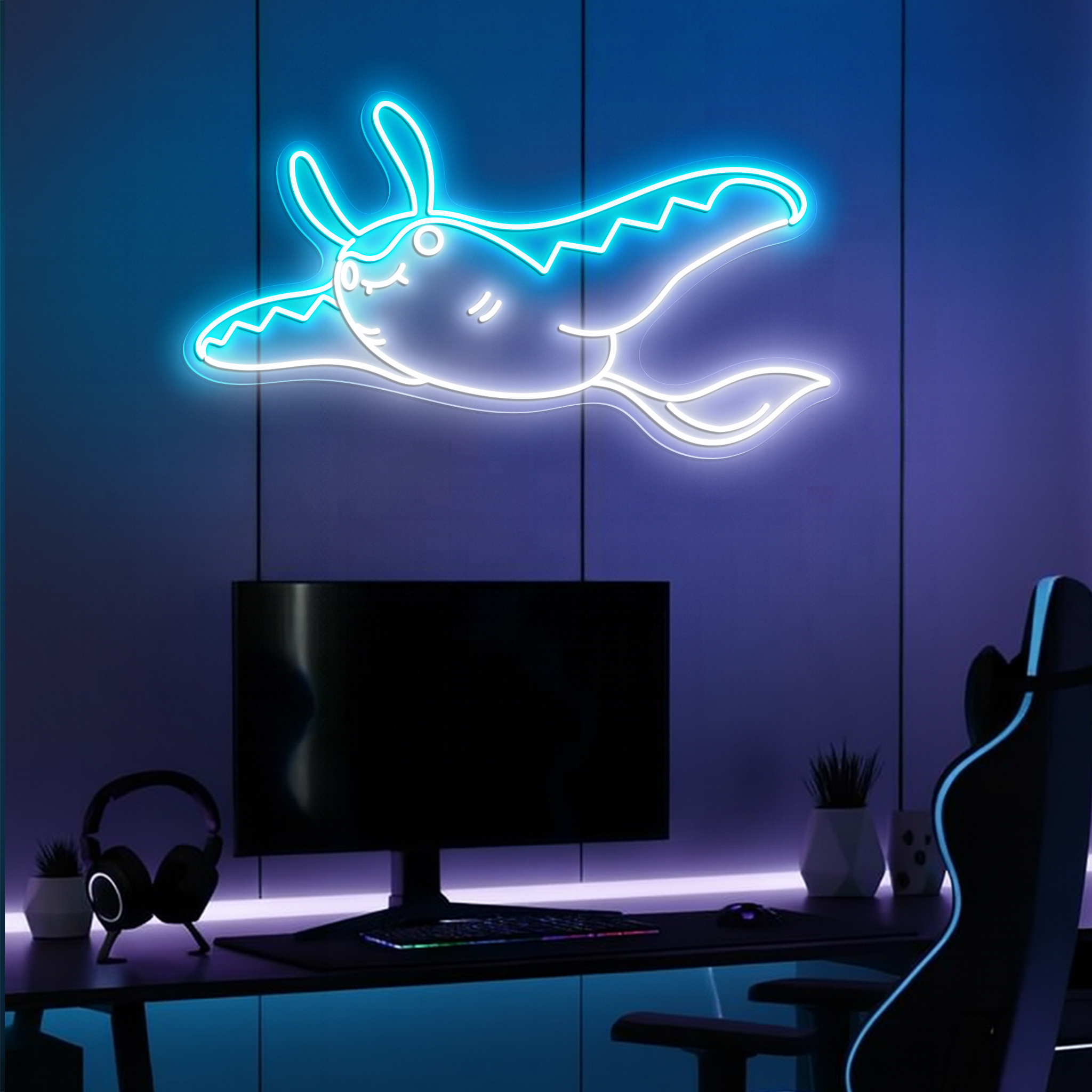 Mantine Pokemon Neon Sign