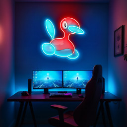 Pokemon Porygon2 UV Sign