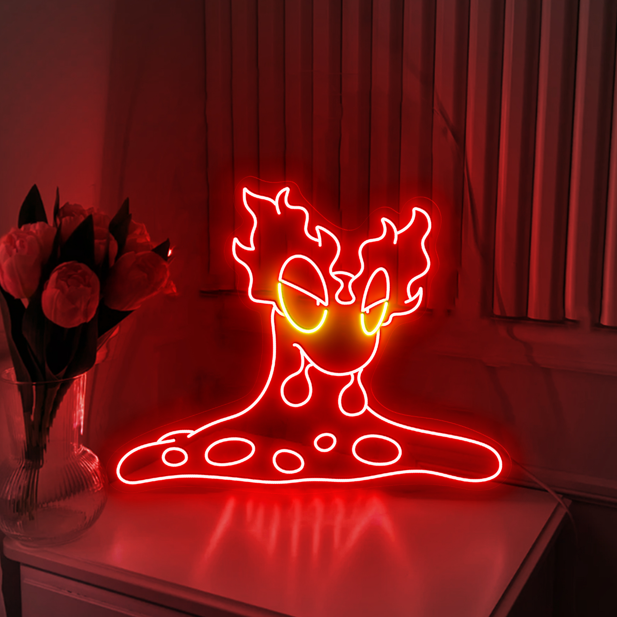 Pokemon Slugma Neon Sign