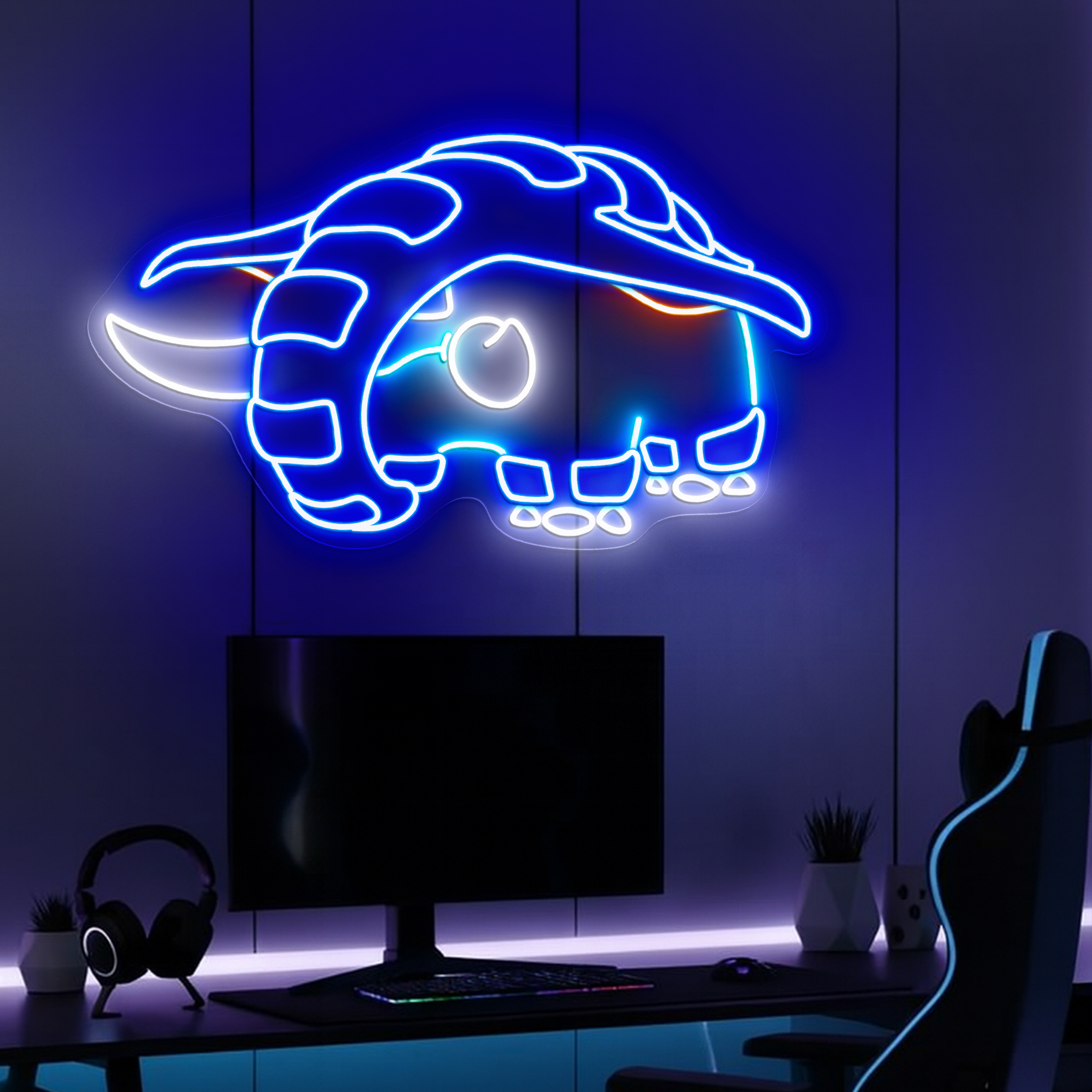 Donphan Pokemon Neon Sign