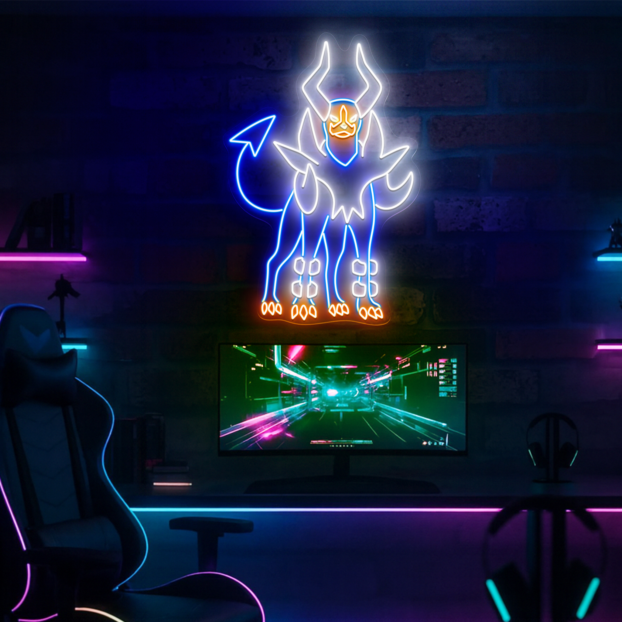 Pokemon Mega Houndoom Neon Signs