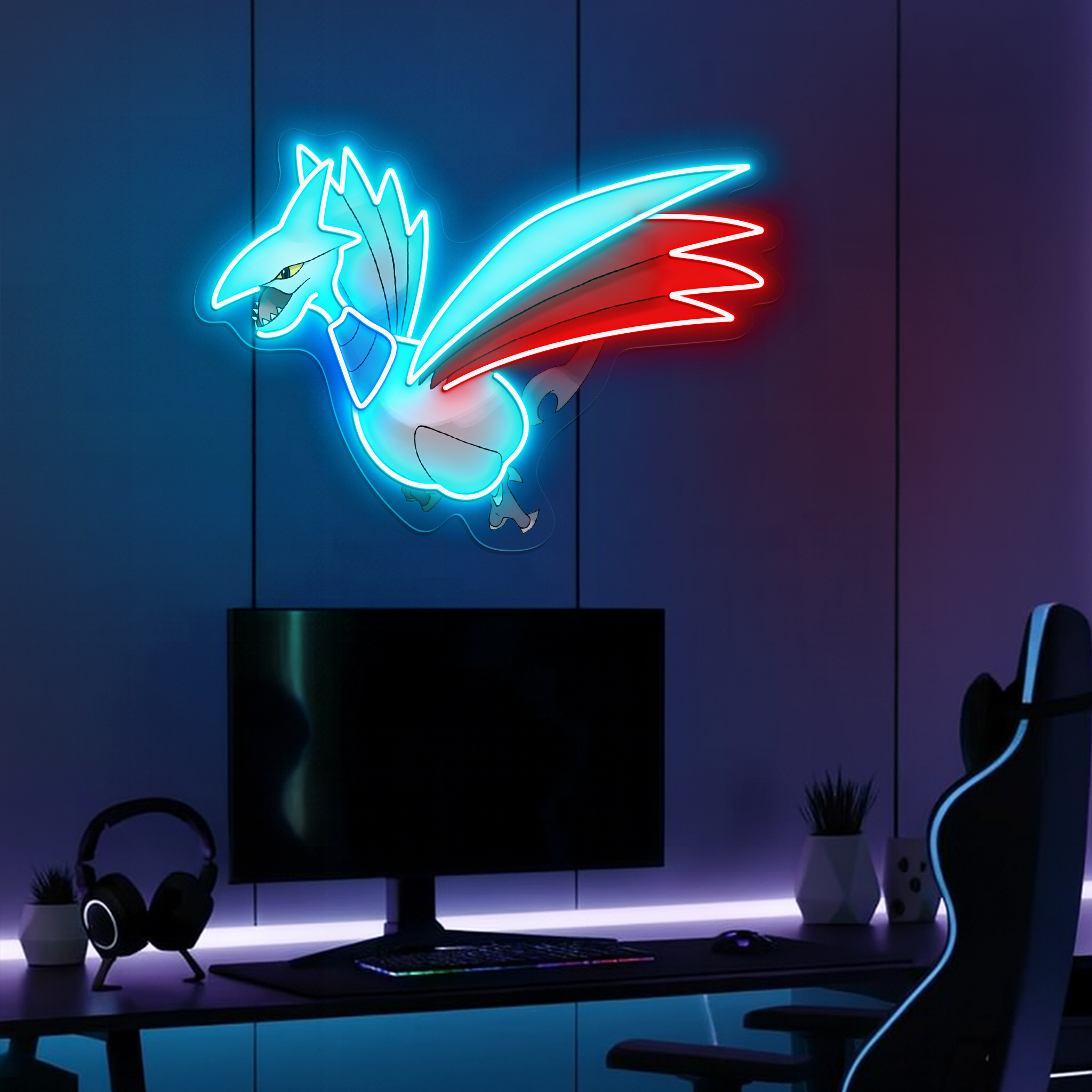 Skarmory Pokemon UV Sign