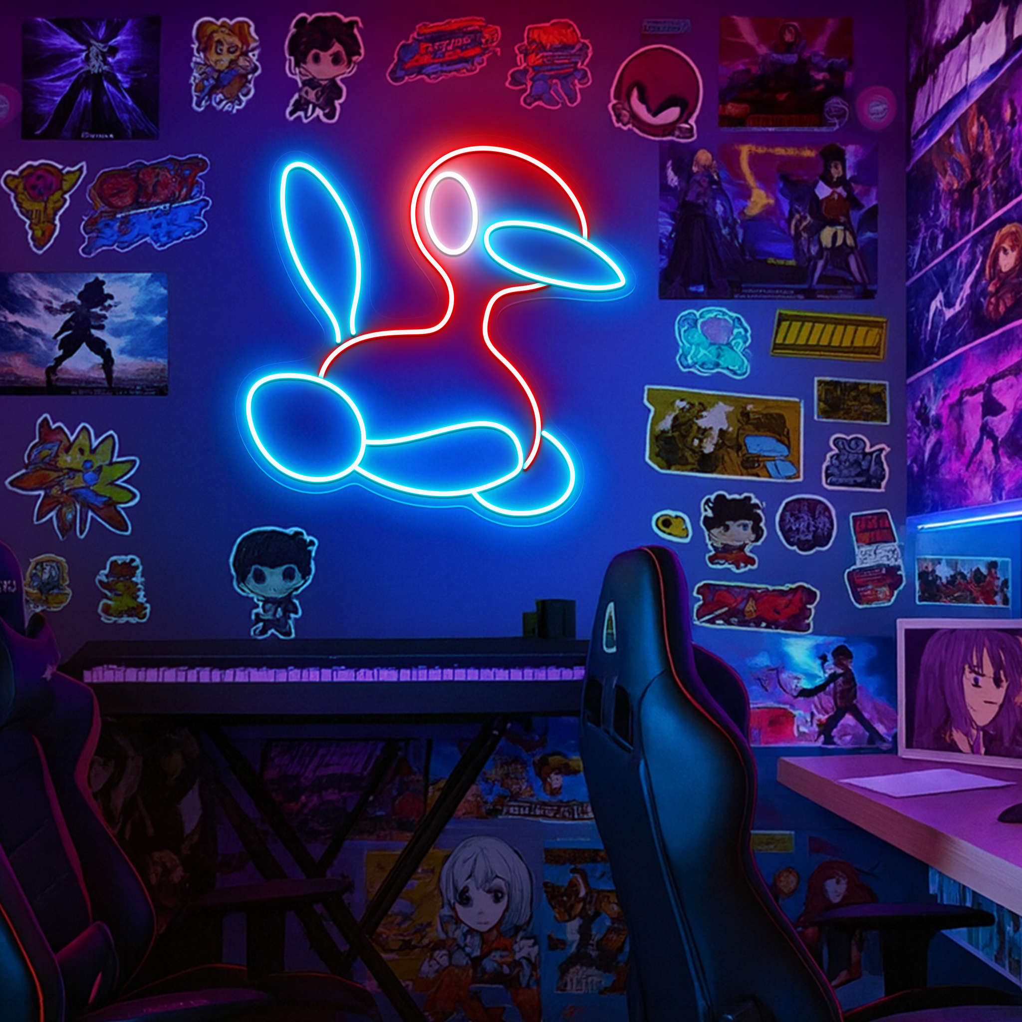 Pokemon Porygon2 Neon Sign