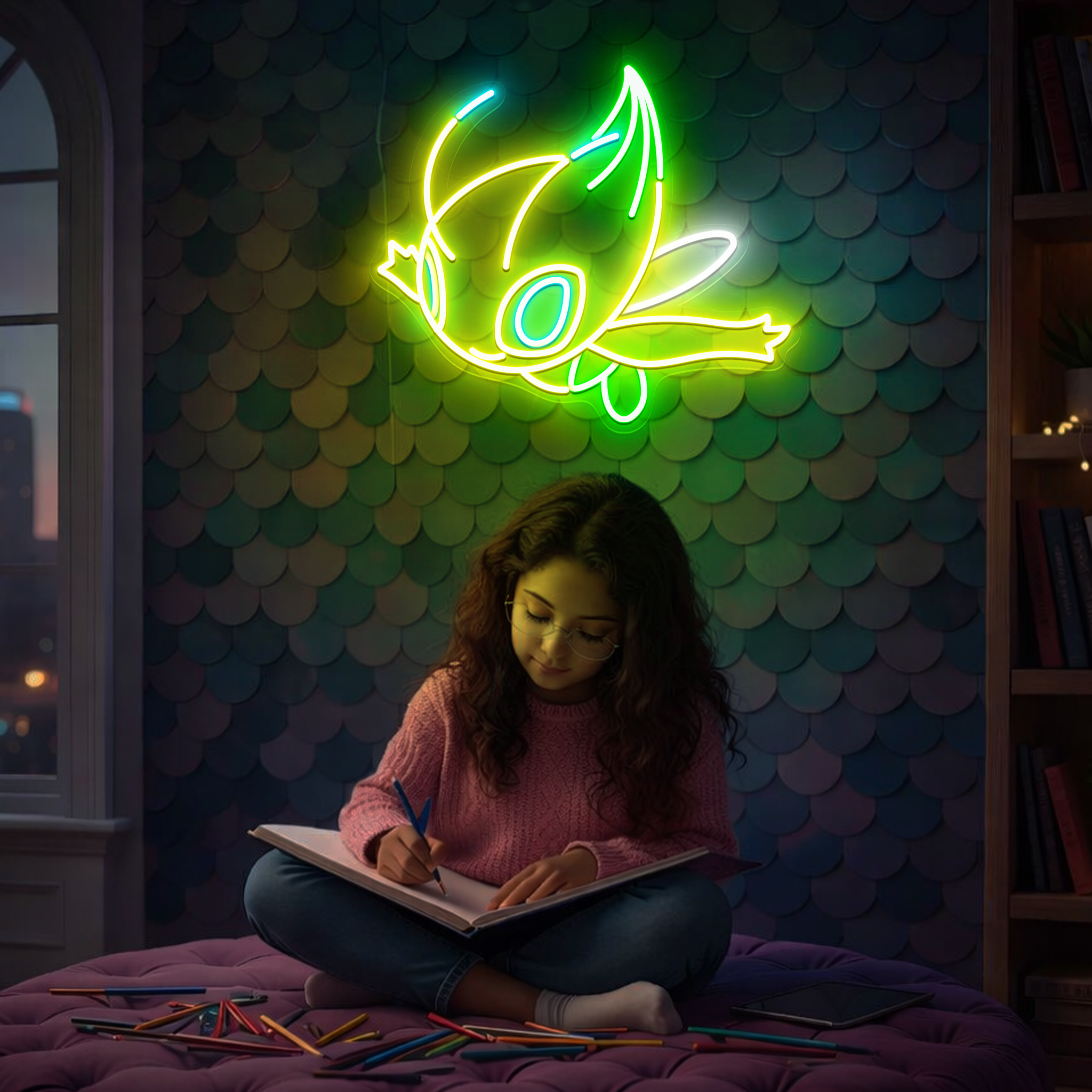 Pokemon Celebi Neon Signs