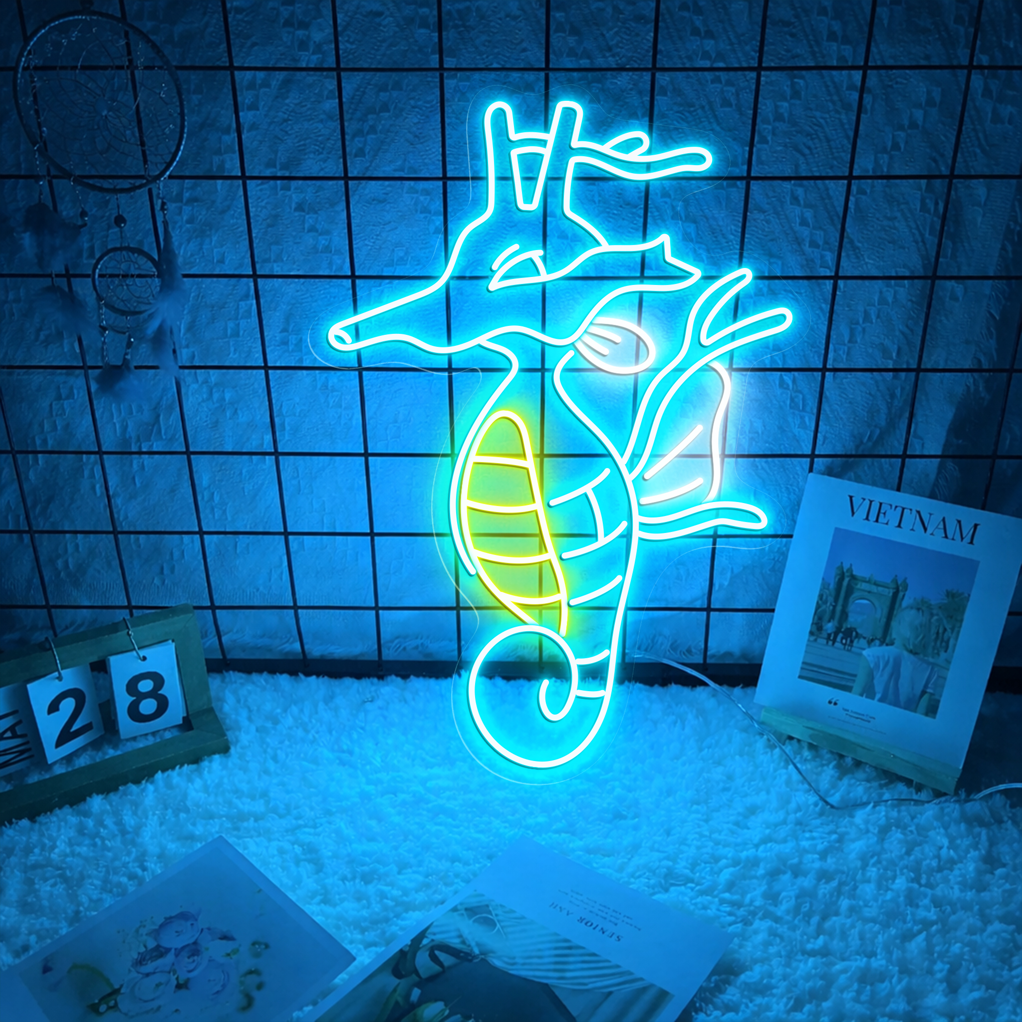 Kingdra Pokemon Neon Sign