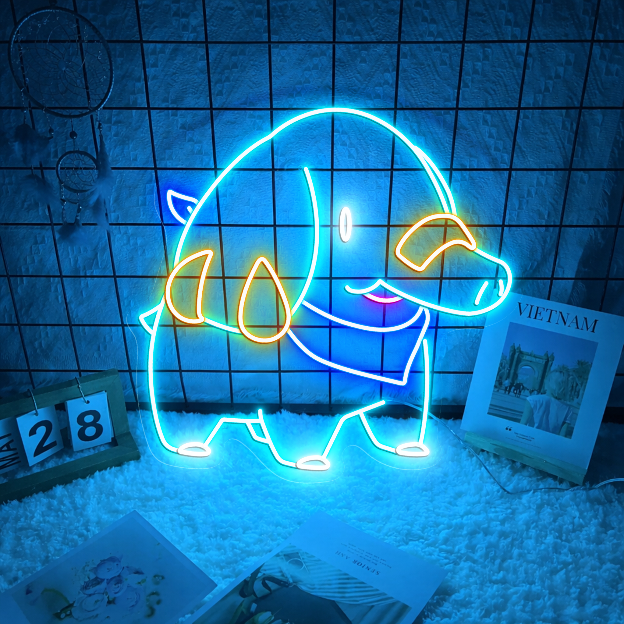 Pokemon Phanpy Neon Sign