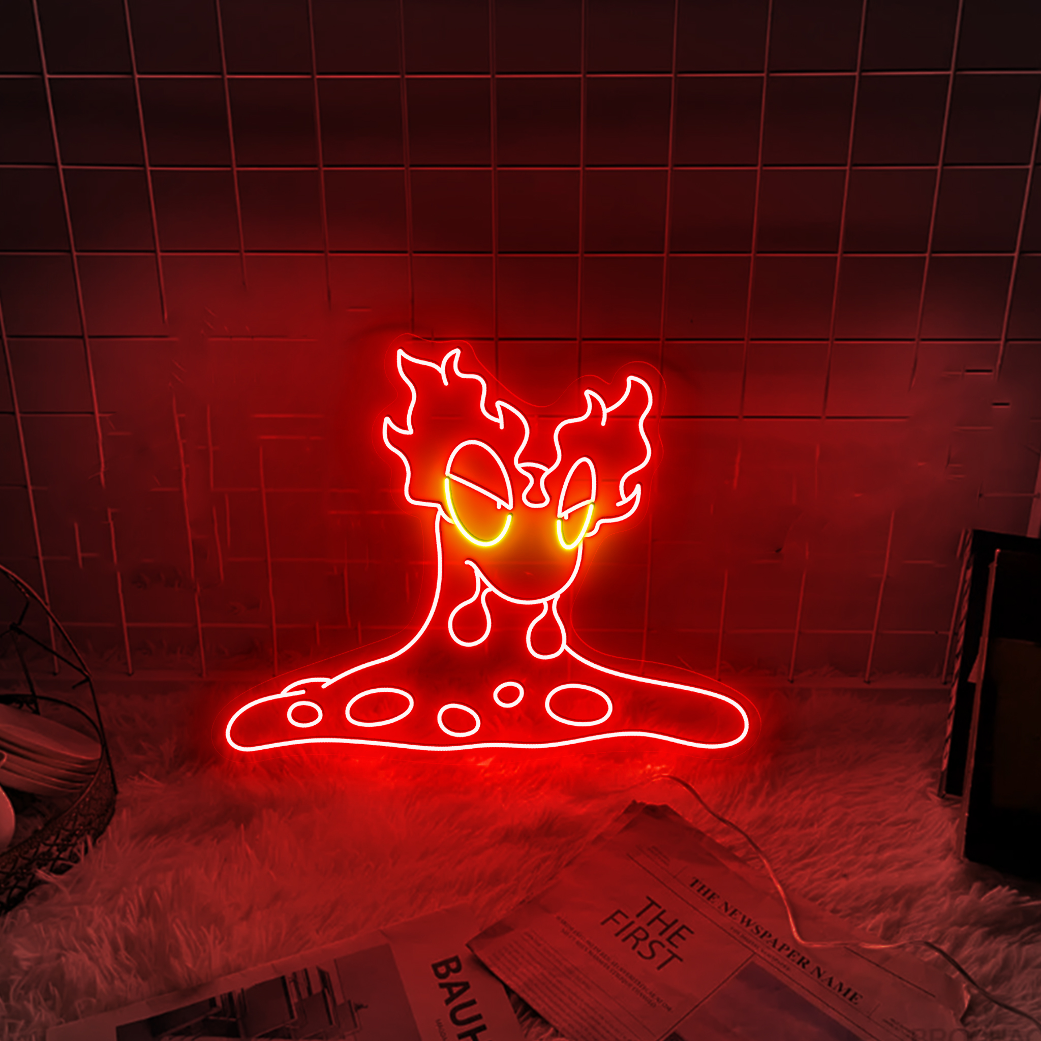 Pokemon Slugma Neon Sign