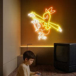 Combusken Pokemon Neon Sign