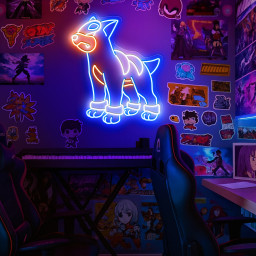 Pokemon Houndour Neon Sign