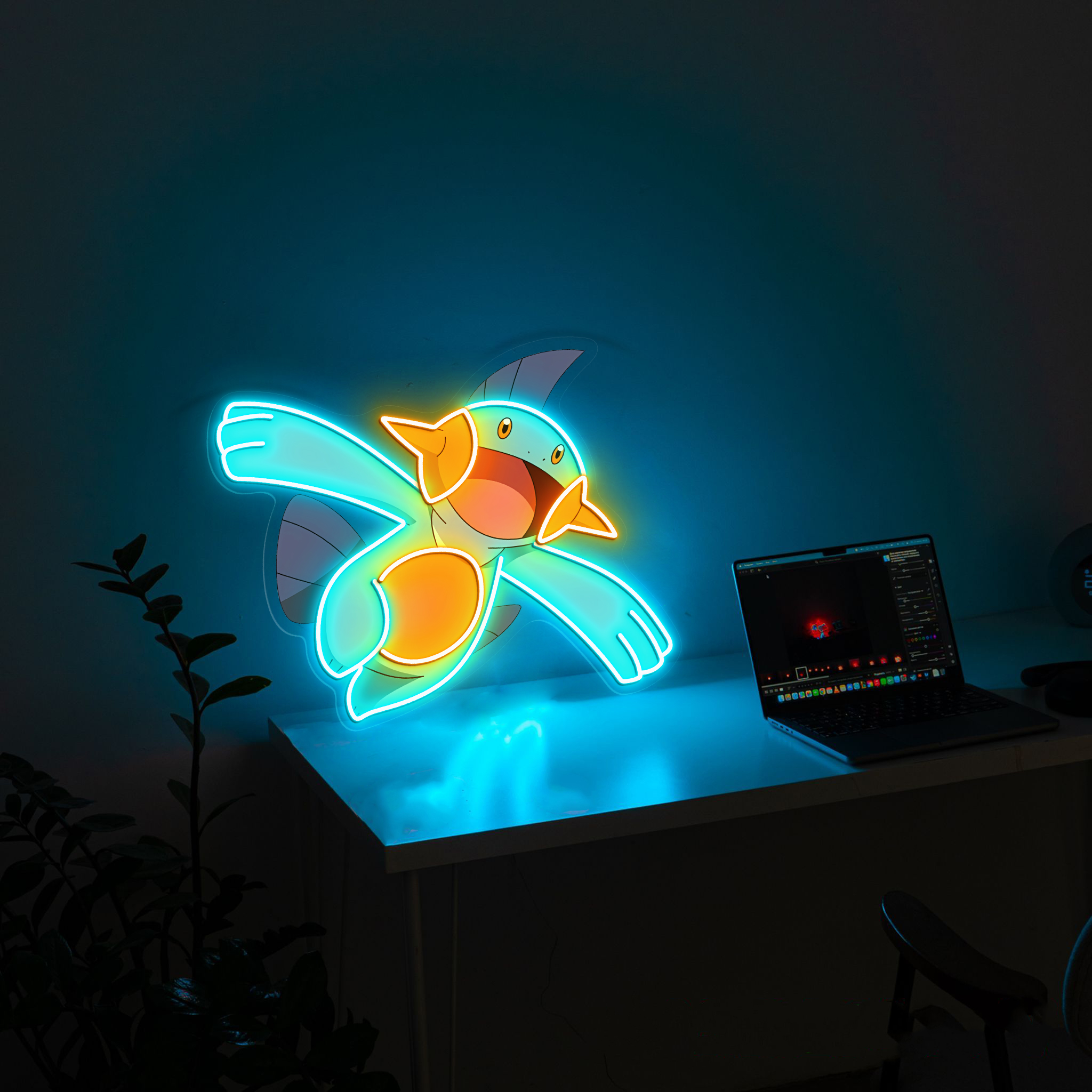 Marshtomp Pokemon UV Sign