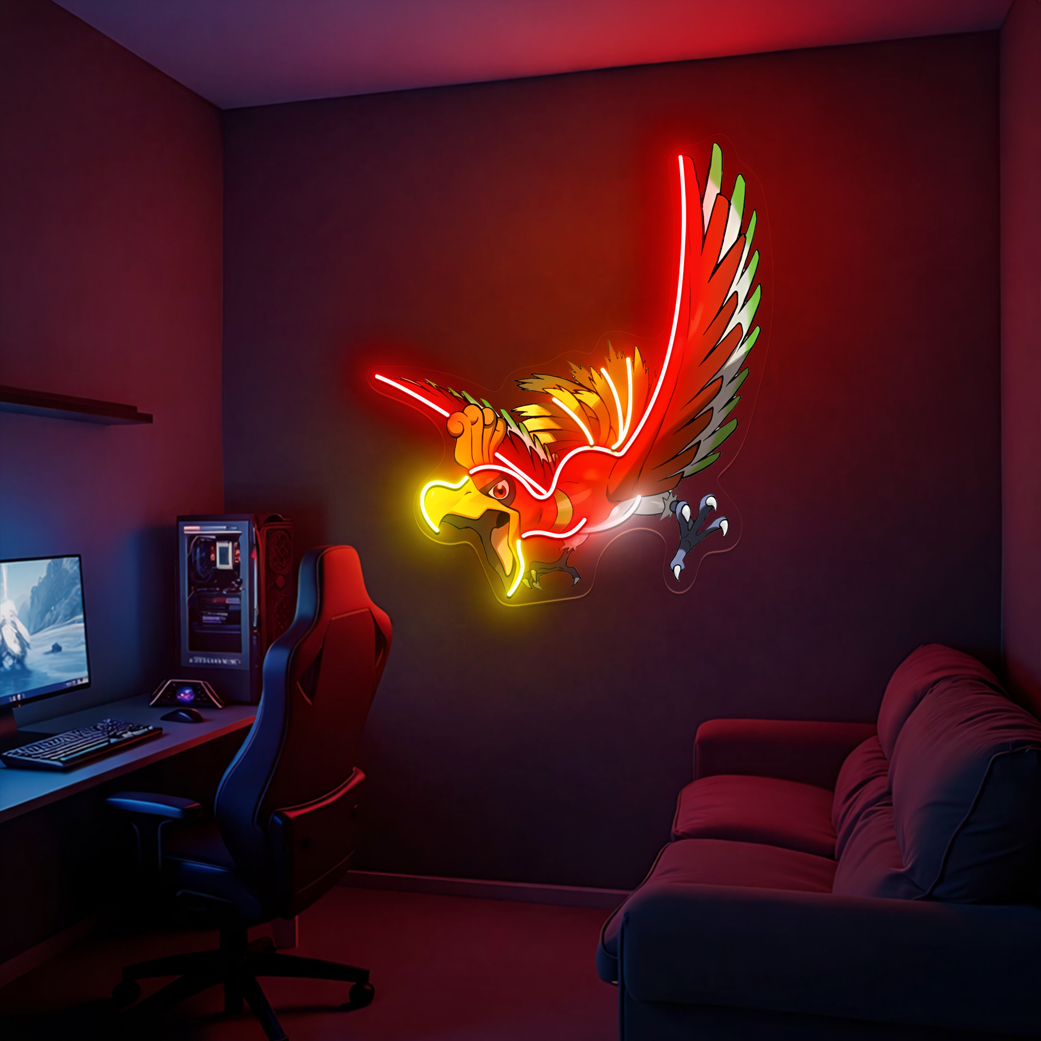 Pokemon Ho-oh UV Sign