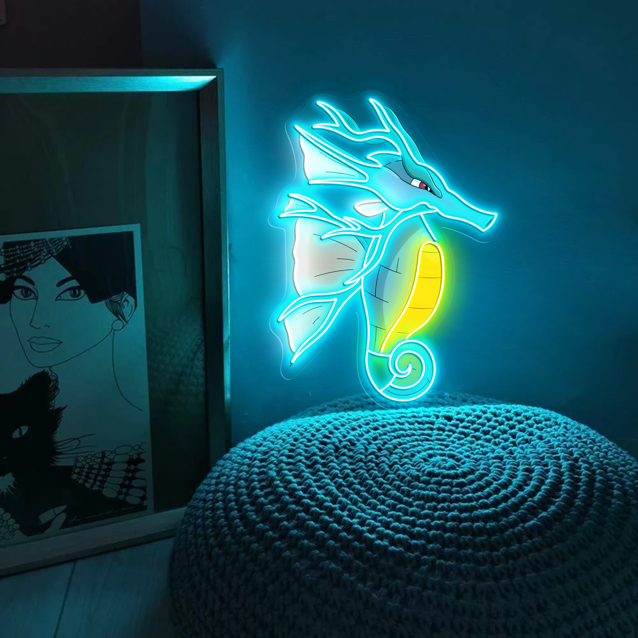 Mega Kingdra Pokemon UV Sign