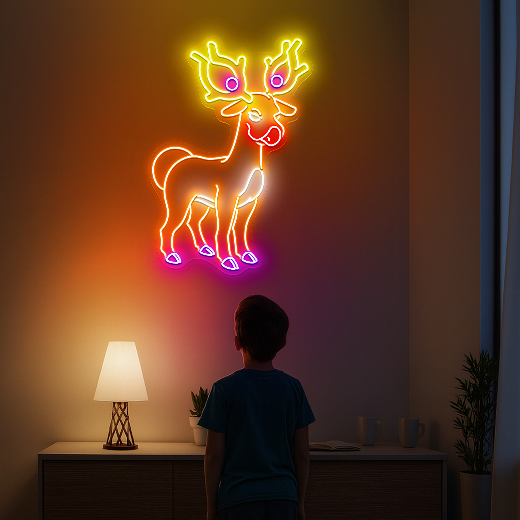 Pokemon Stantler Neon Signs