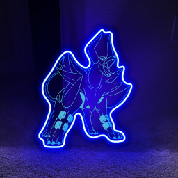 Pokemon Mega Houndoom Laser Sign