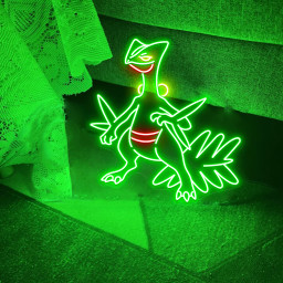 Sceptile Pokemon Neon Sign