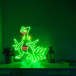 Sceptile Pokemon Neon Sign