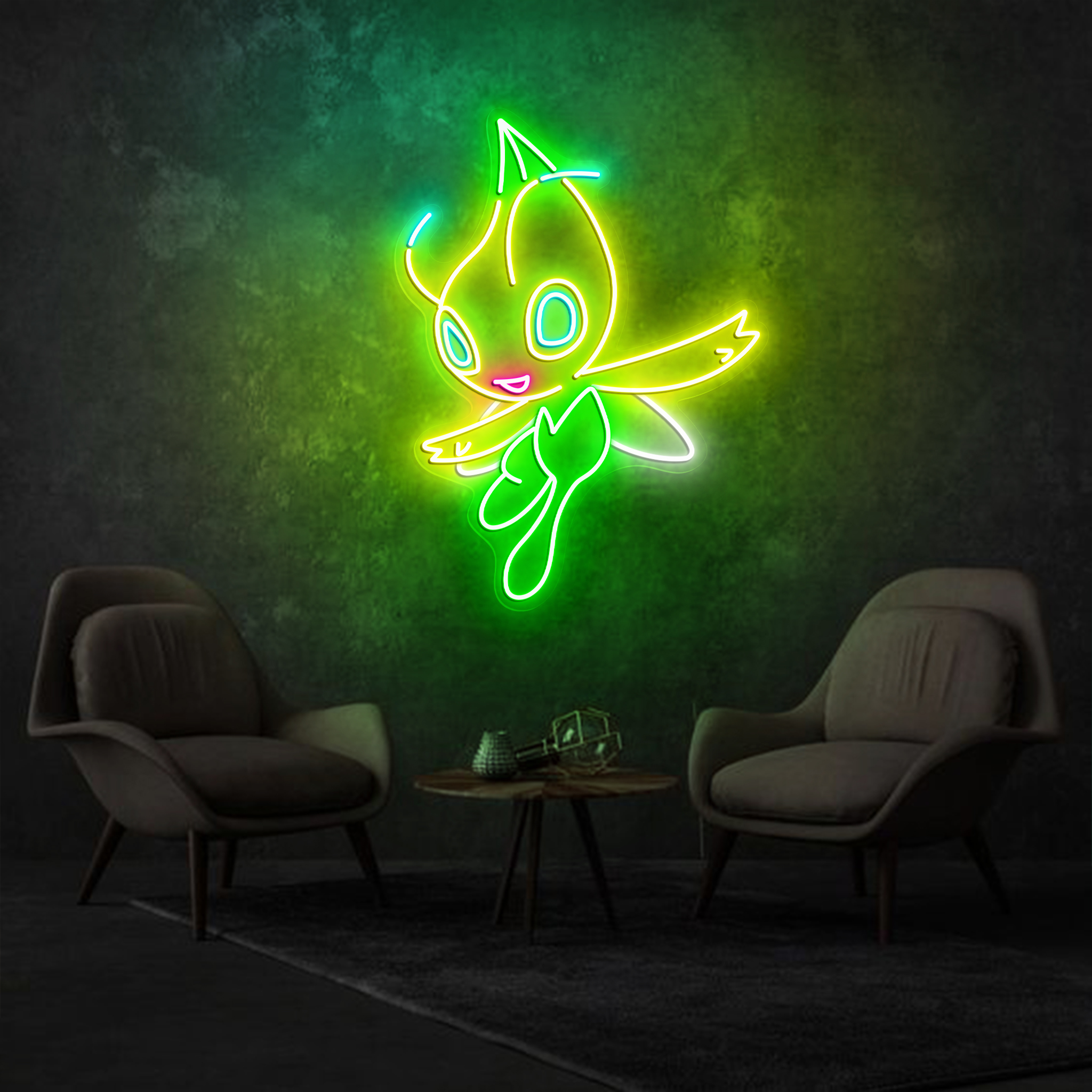 Celebi Pokemon Neon Signs