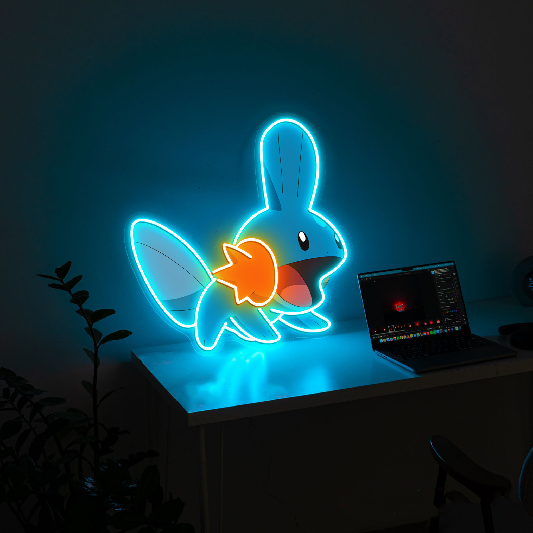 Mudkip Pokemon UV Sign