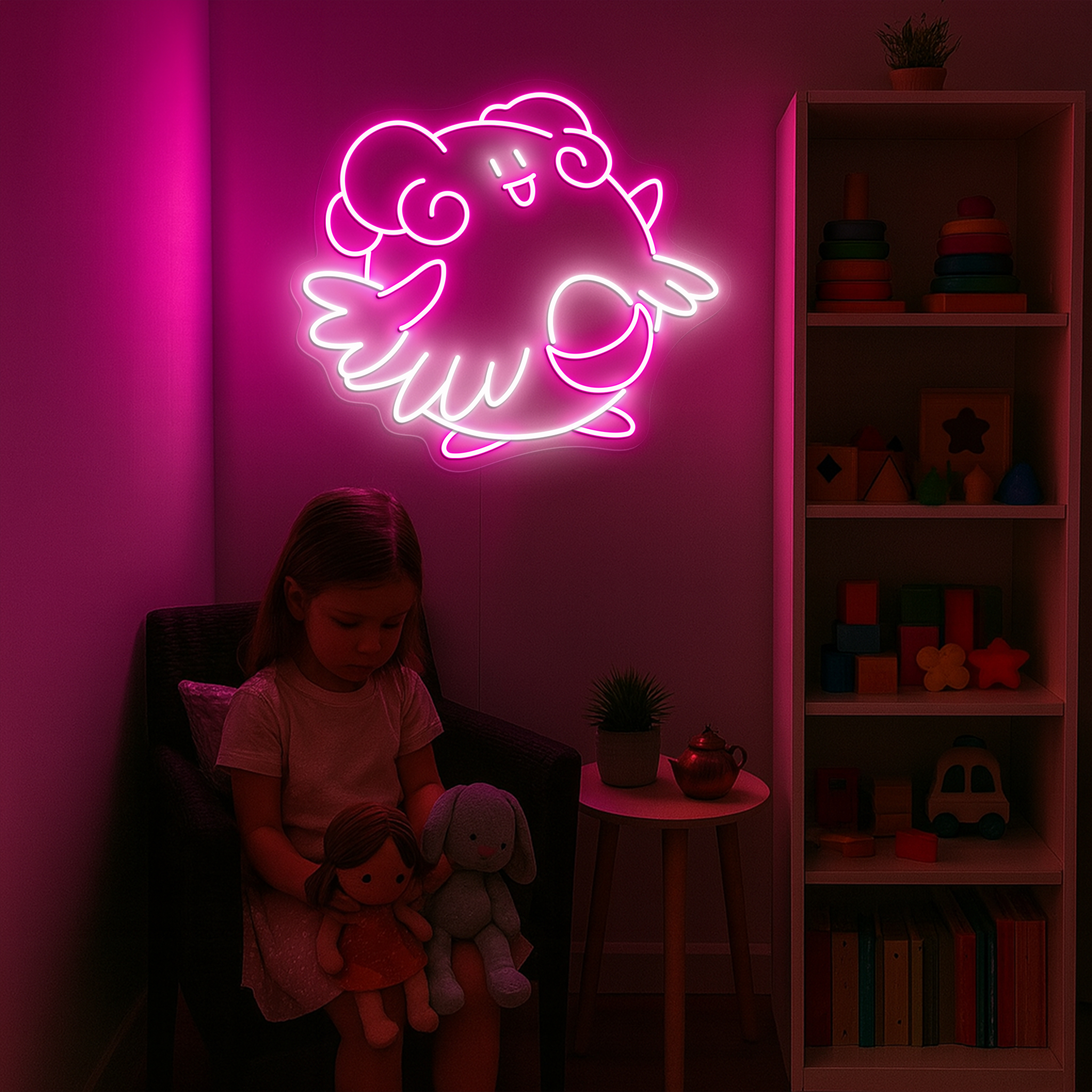 Blissey Pokemon Neon Sign