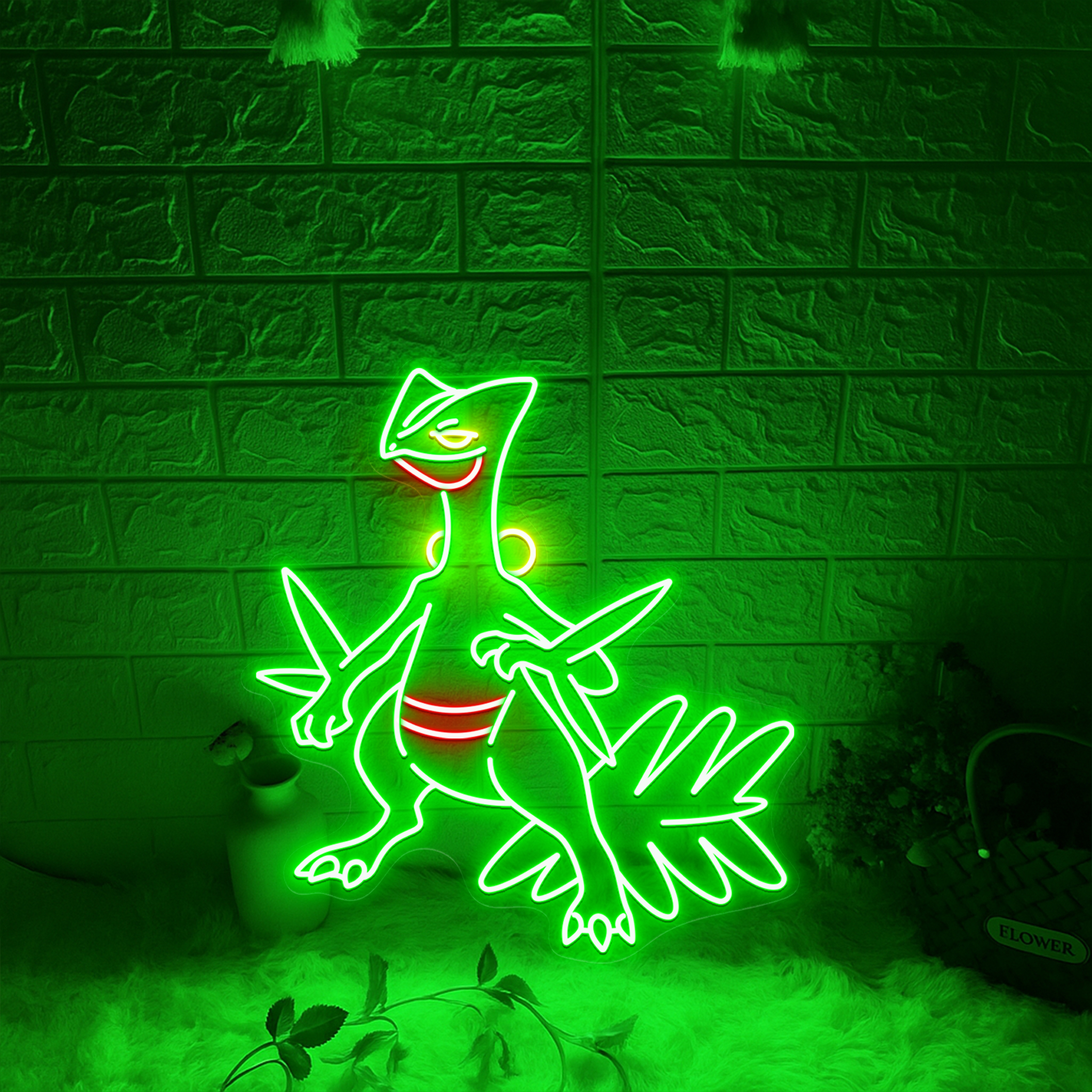 Sceptile Pokemon Neon Sign