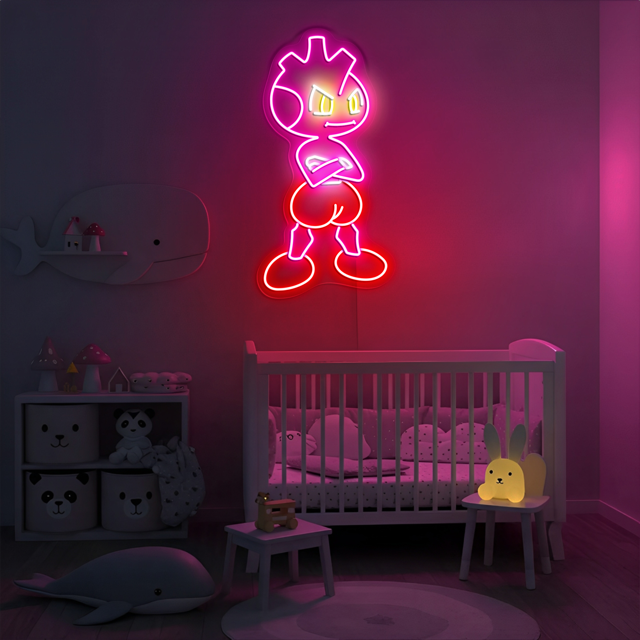 Tyrogue Pokemon Neon Sign