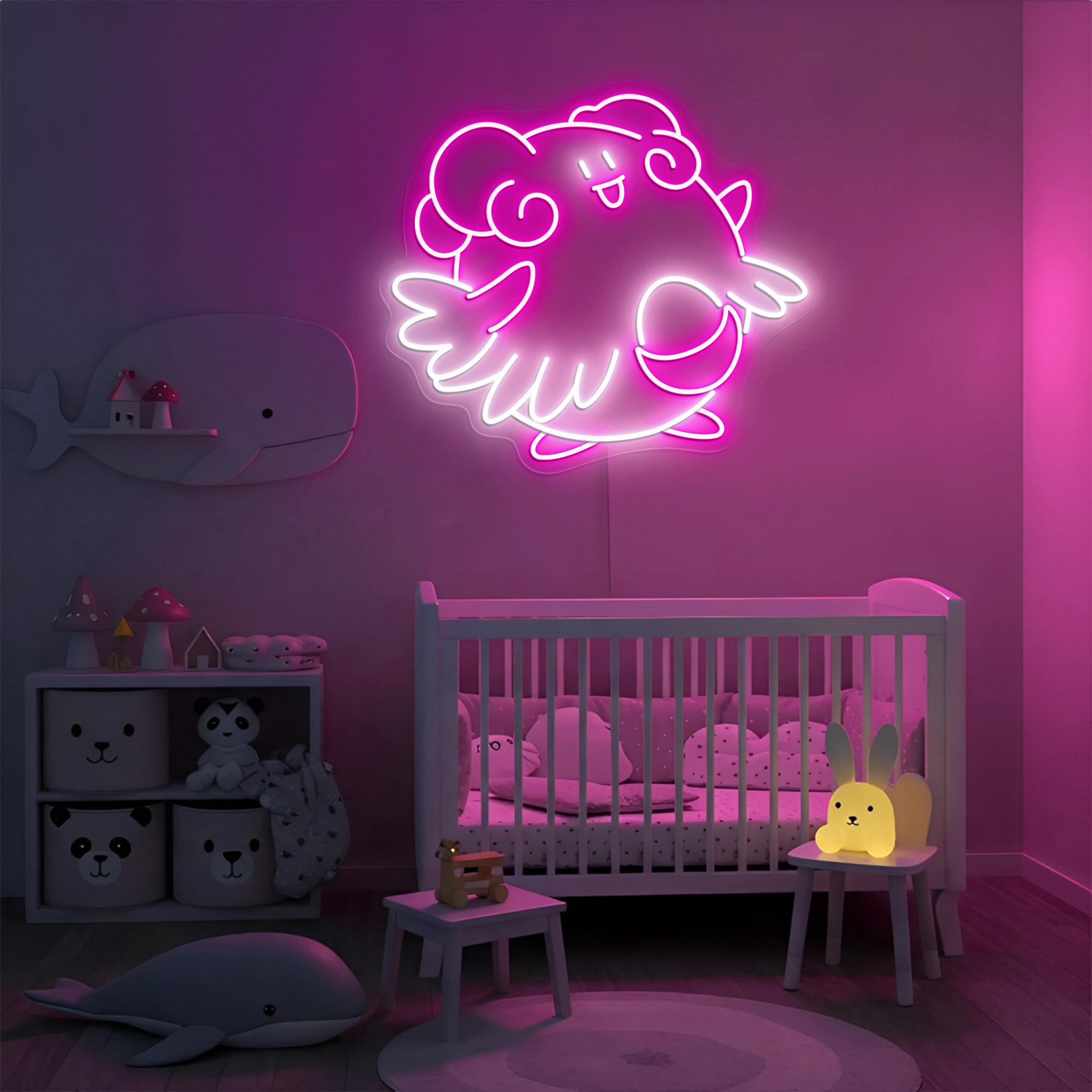 Blissey Pokemon Neon Sign
