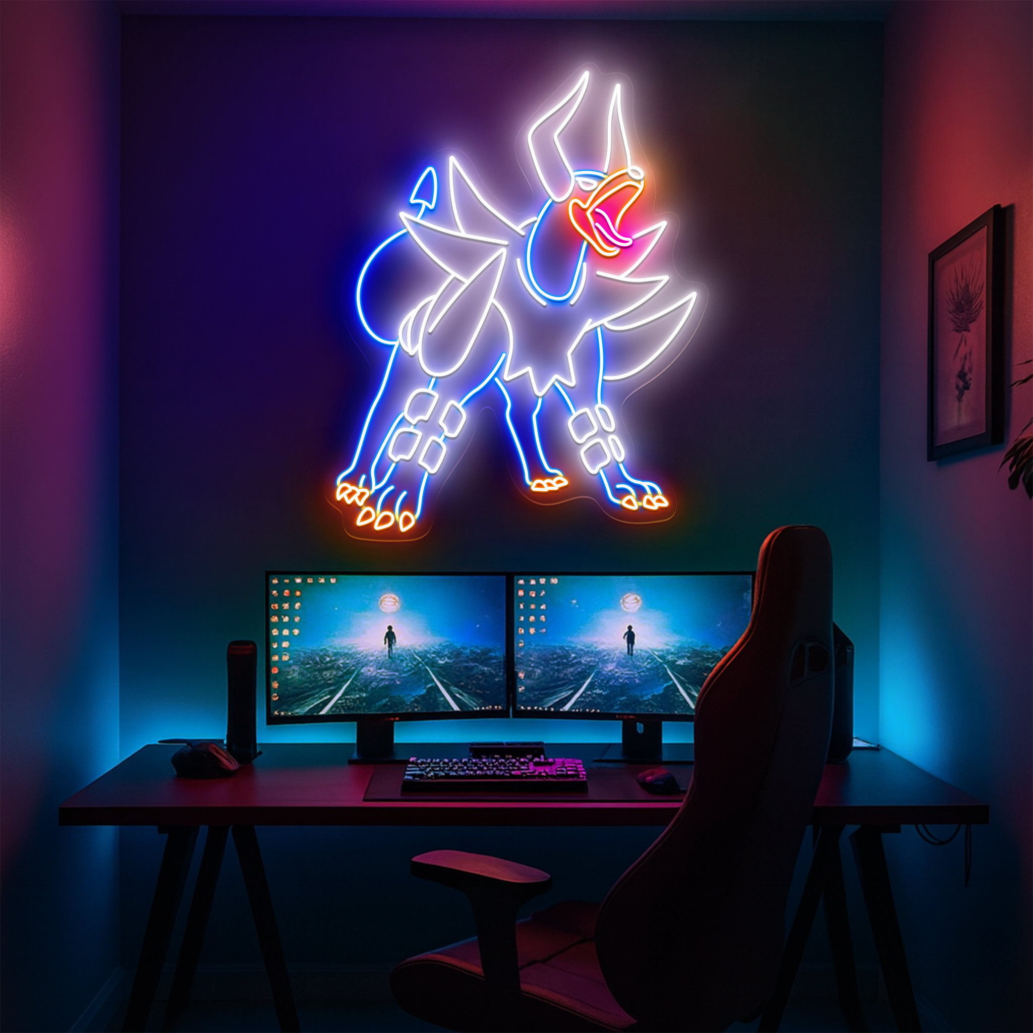 Pokemon Mega Houndoom Neon Sign