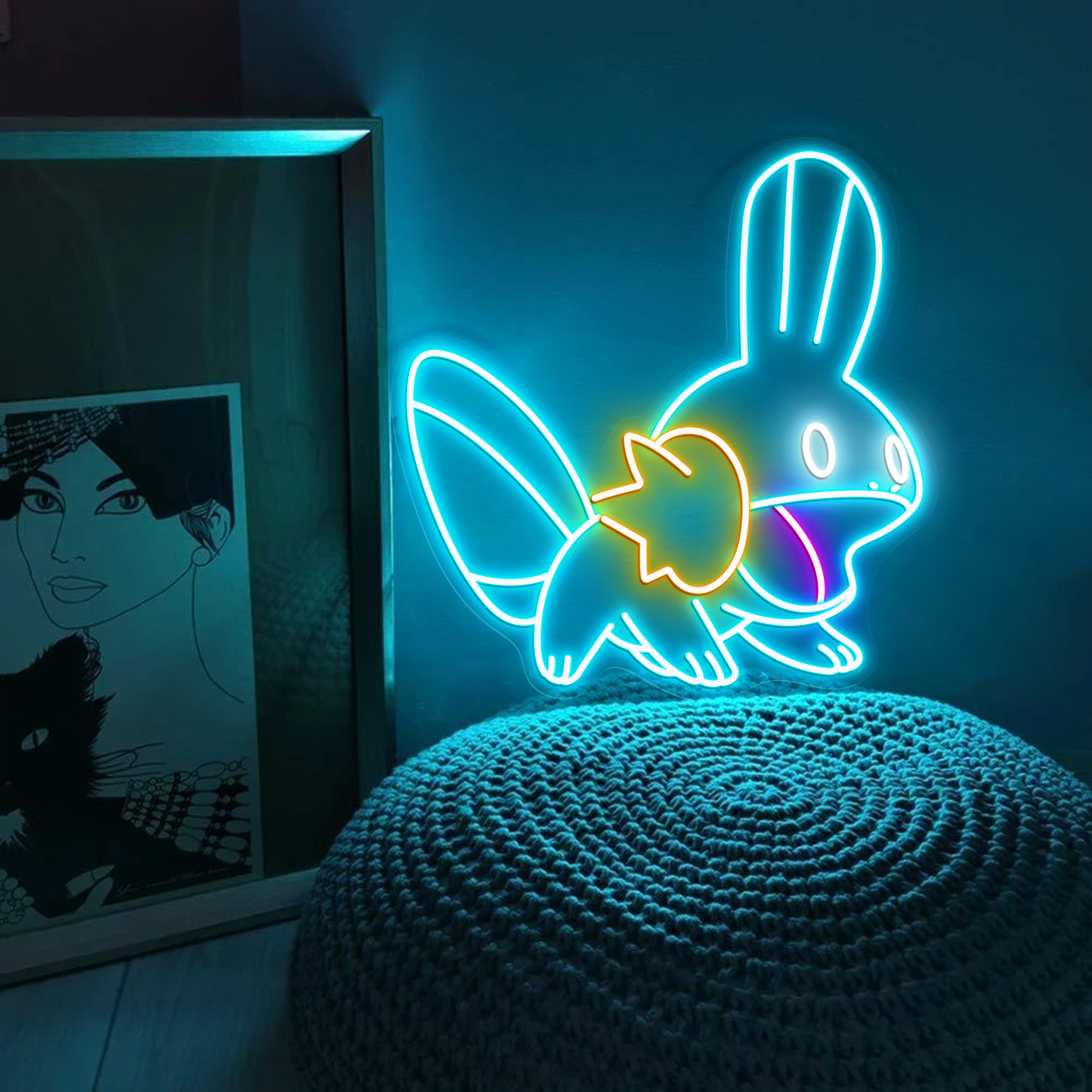 Mudkip Pokemon Neon Sign