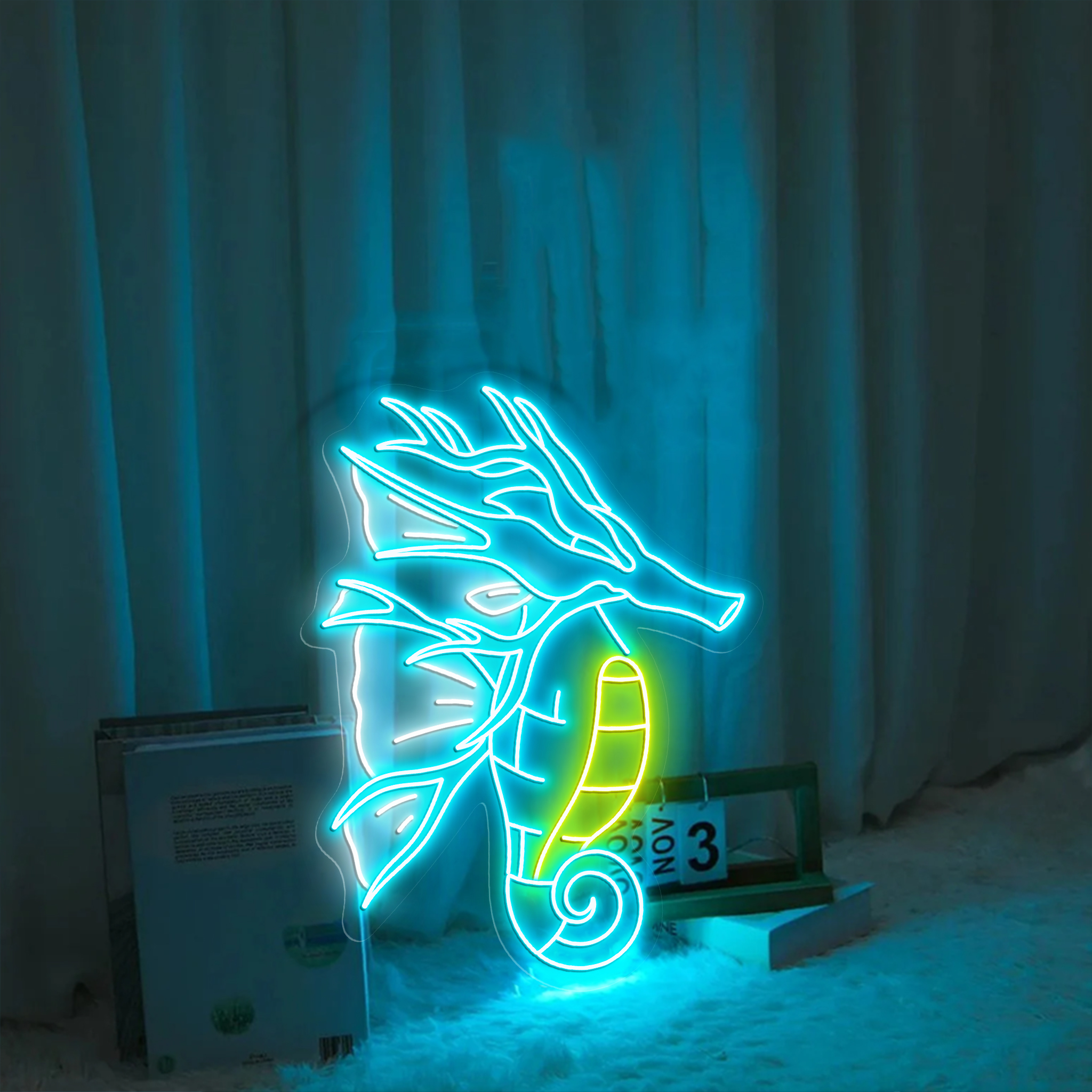 Mega Kingdra Pokemon Neon Sign