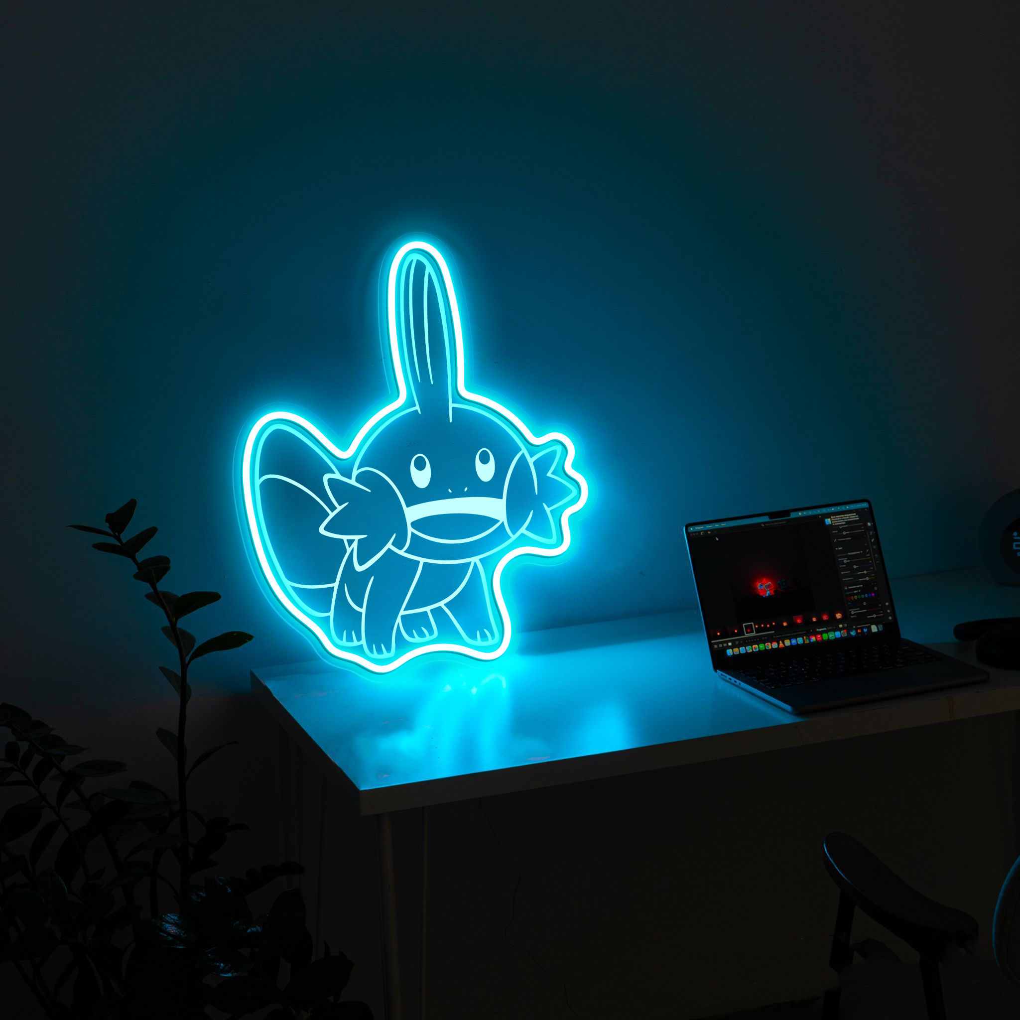 Pokemon Mudkip Laser Signs