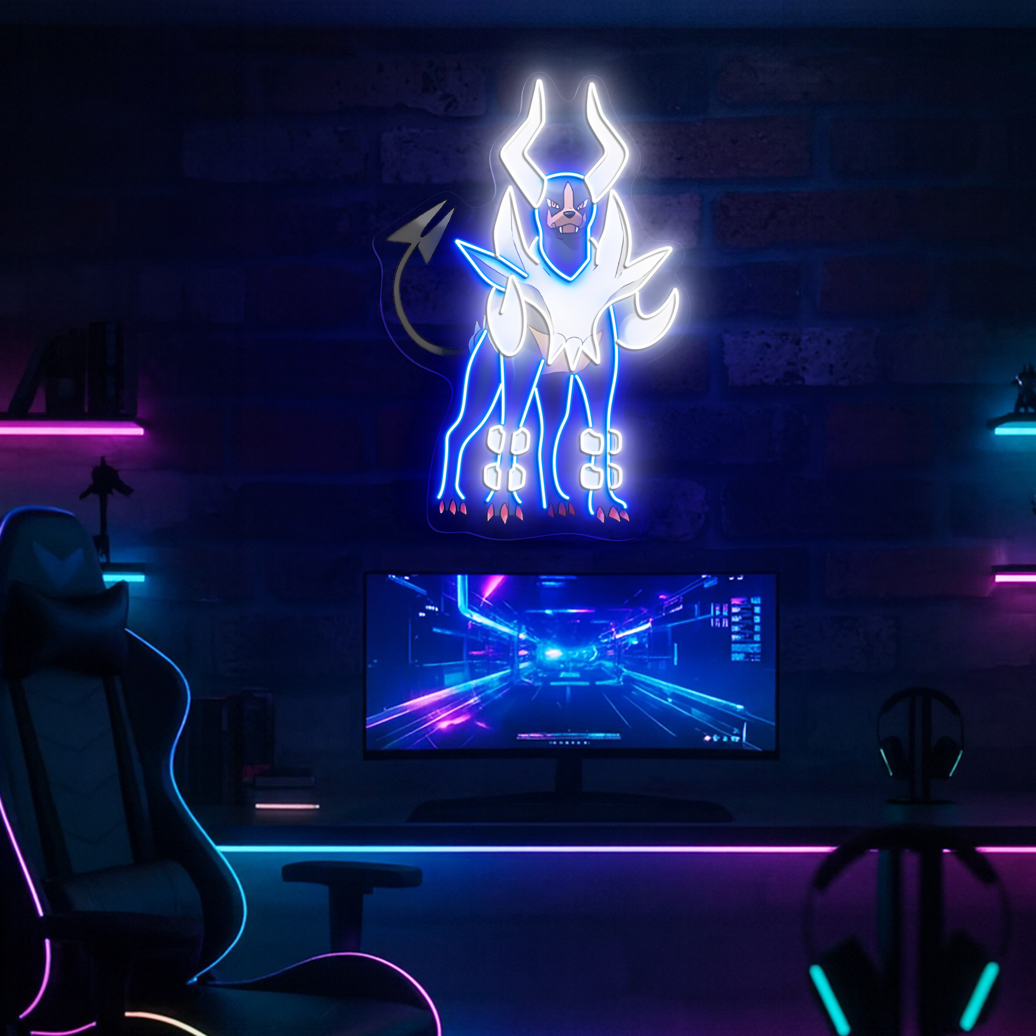 Pokemon Mega Houndoom UV Signs