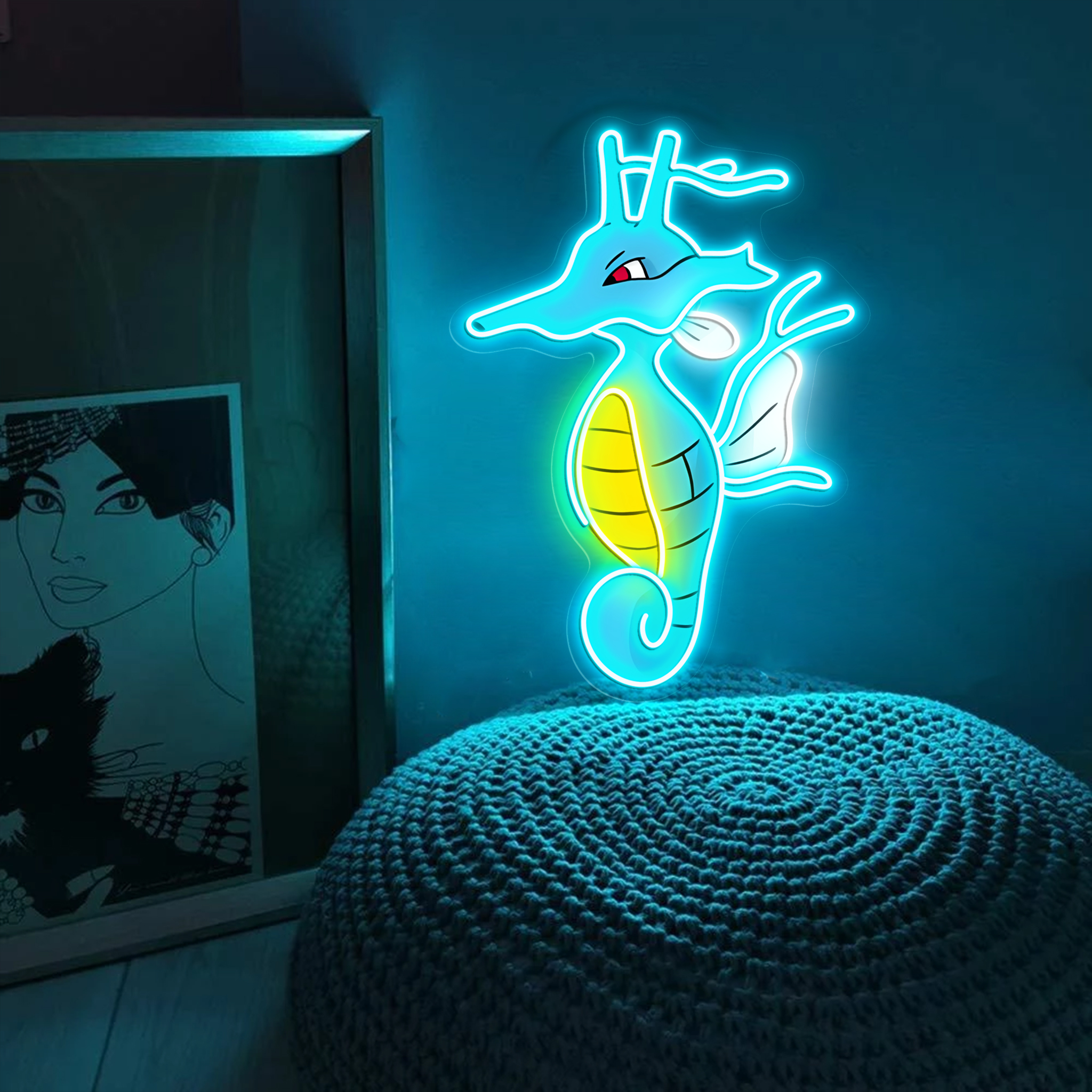 Kingdra Pokemon UV Sign