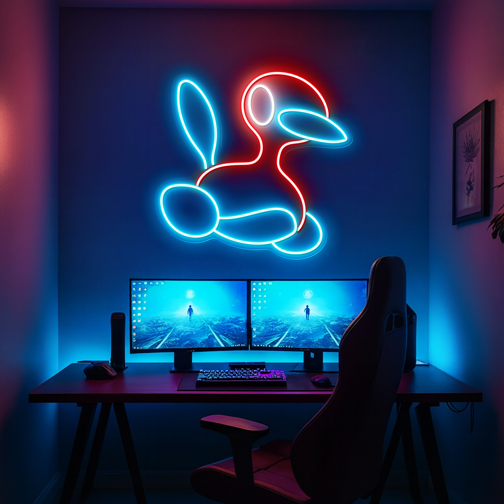Pokemon Porygon2 Neon Sign